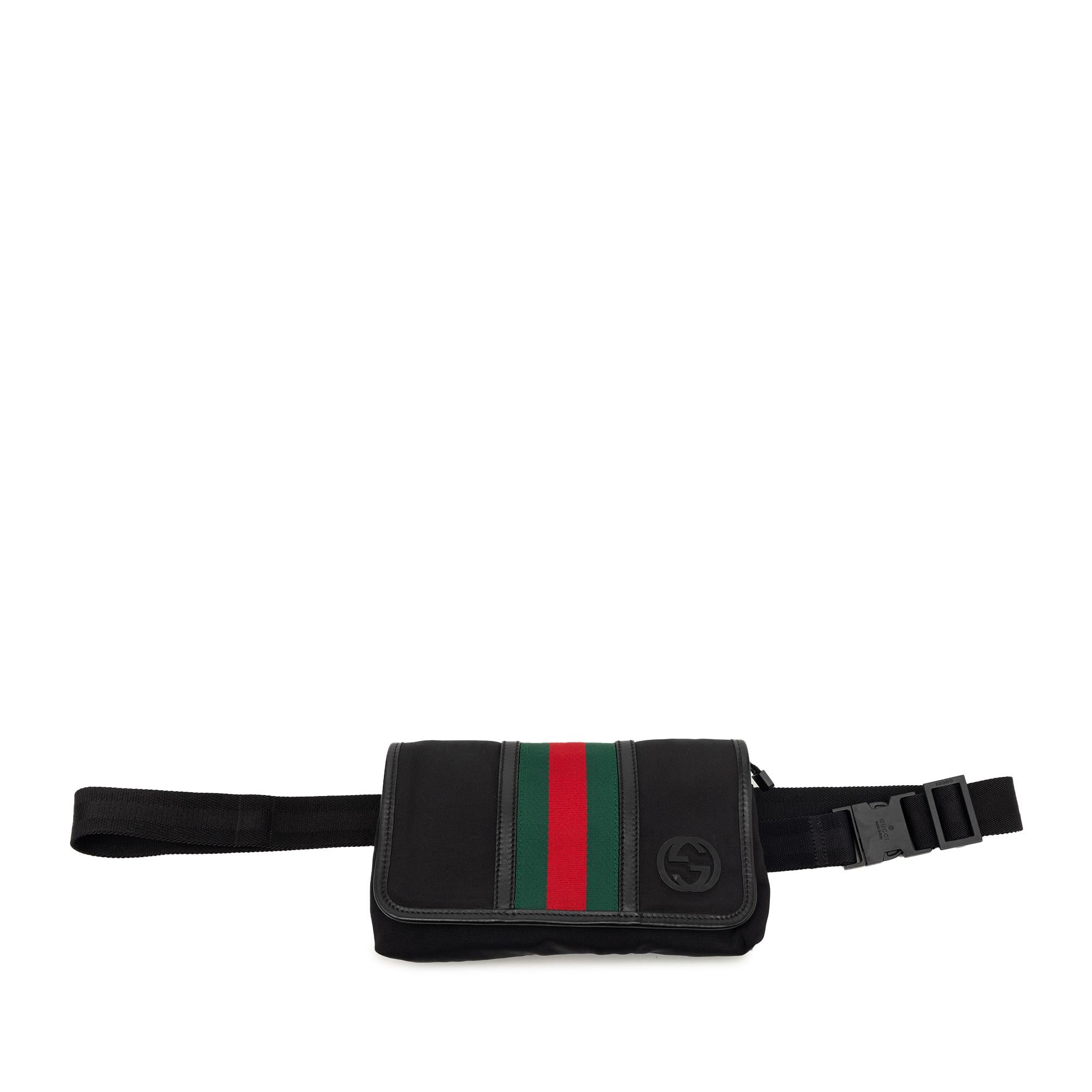 Gucci Nylon Interlocking G Web Belt Bag