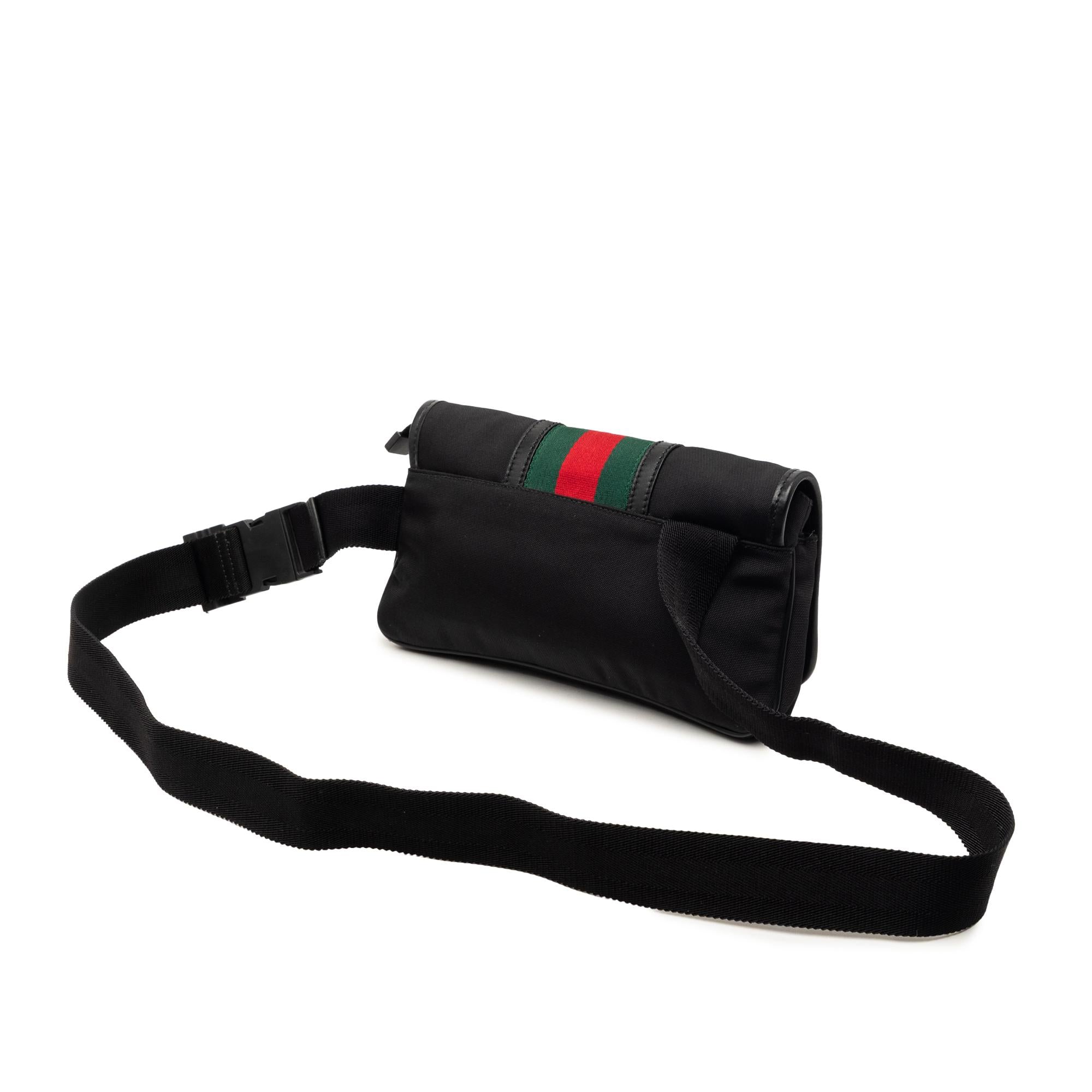Gucci Nylon Interlocking G Web Belt Bag