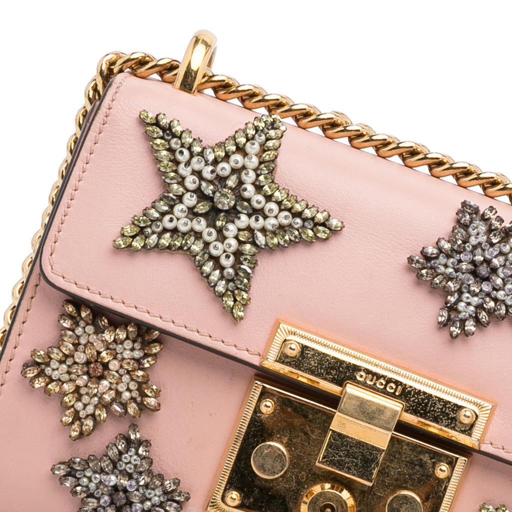 Gucci Padlock Crystal Embelished Crossbody Bag (SHG-IbIDVW)