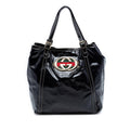 Gucci Patent Dialux Britt Web Tote
