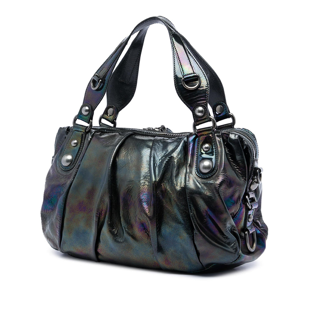 Gucci Patent Icon Bit Satchel