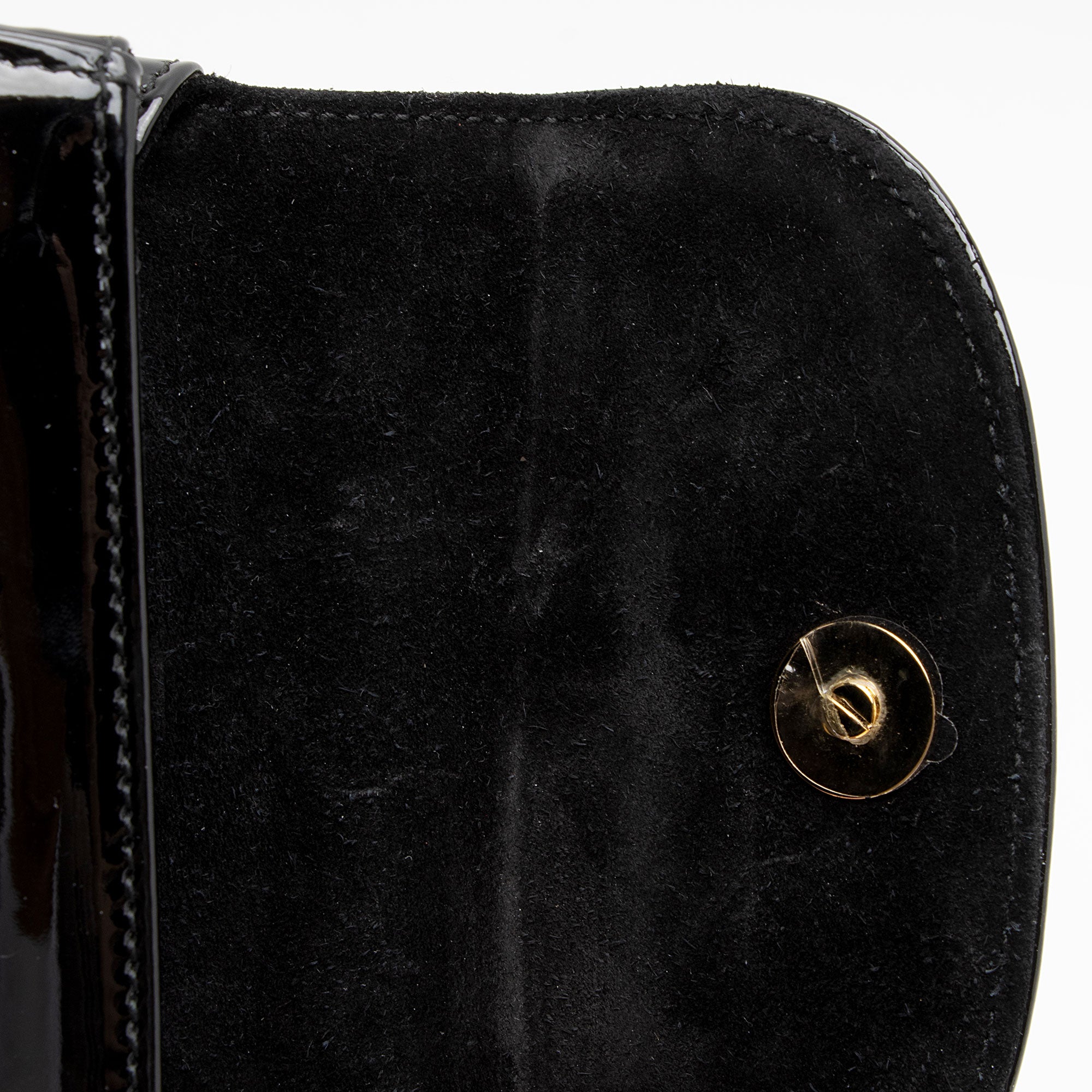 Gucci Patent Leather Bamboo Night Evening Bag