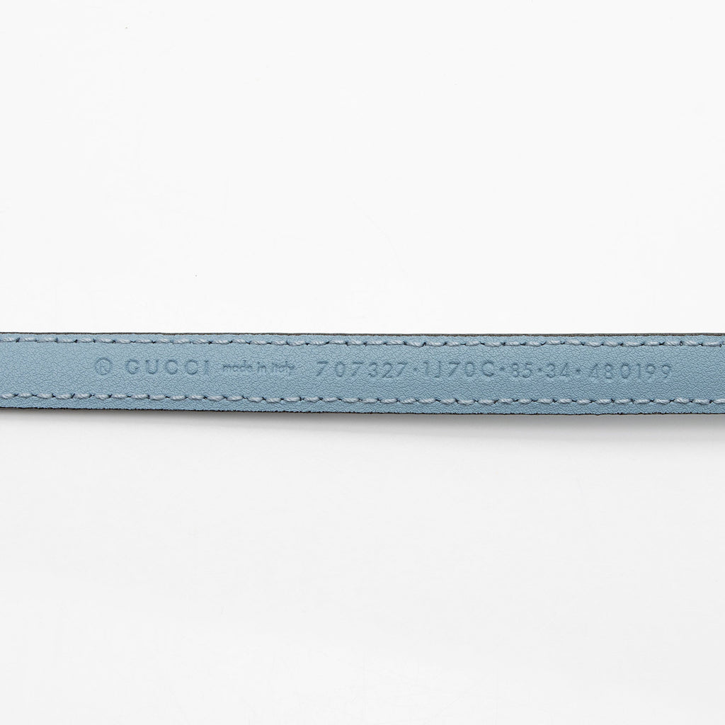 Gucci Patent Leather GG Marmont Slim Belt - Size 34 / 85 (SHF-vAUAM2)