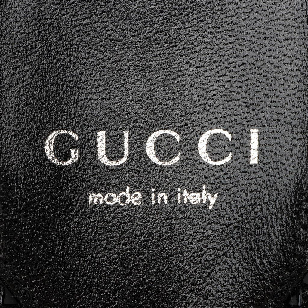 Gucci Patent Leather Horsebit Cutout Sandals - Size 9 / 39