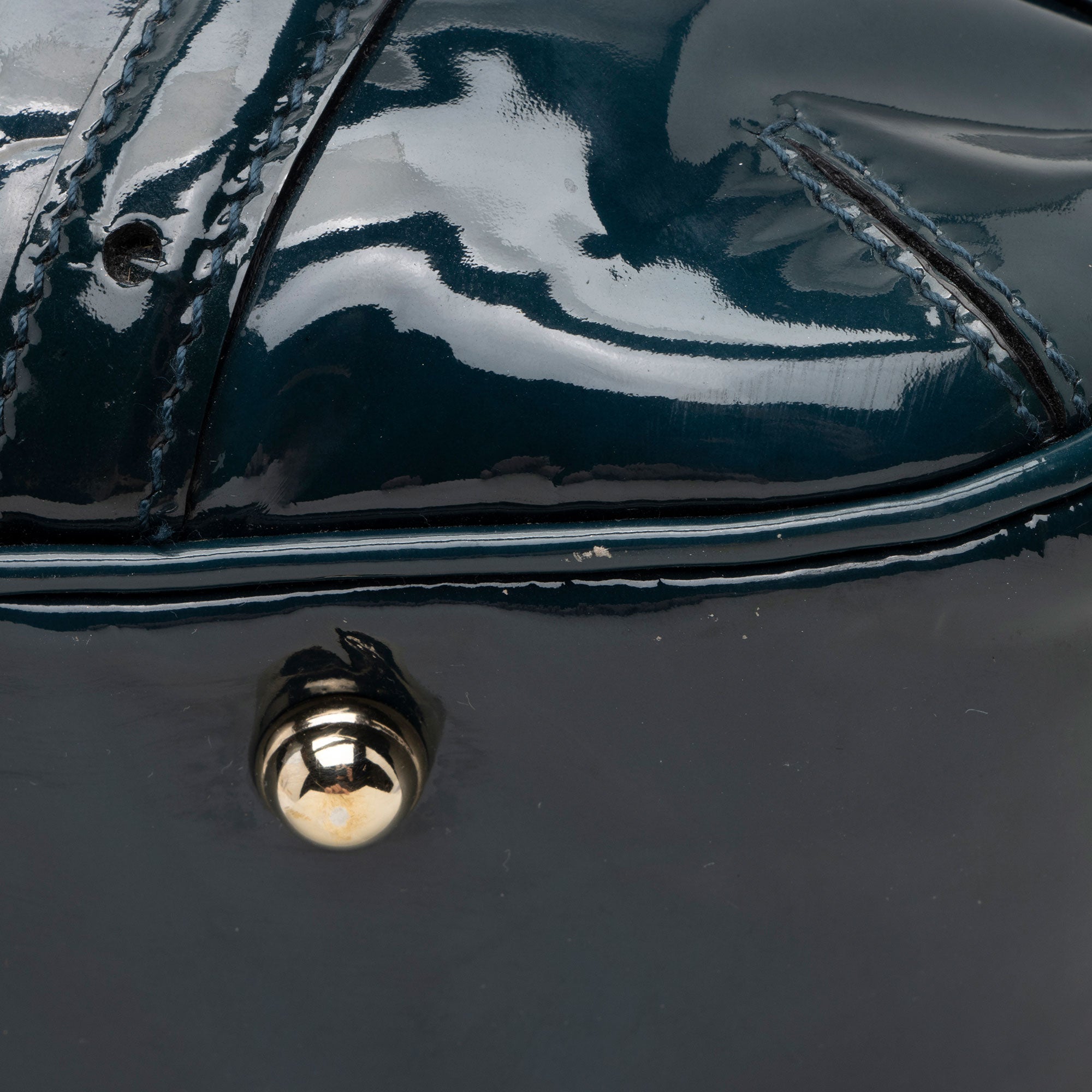 Gucci Embossed Horsebit Patent Leather Satchel