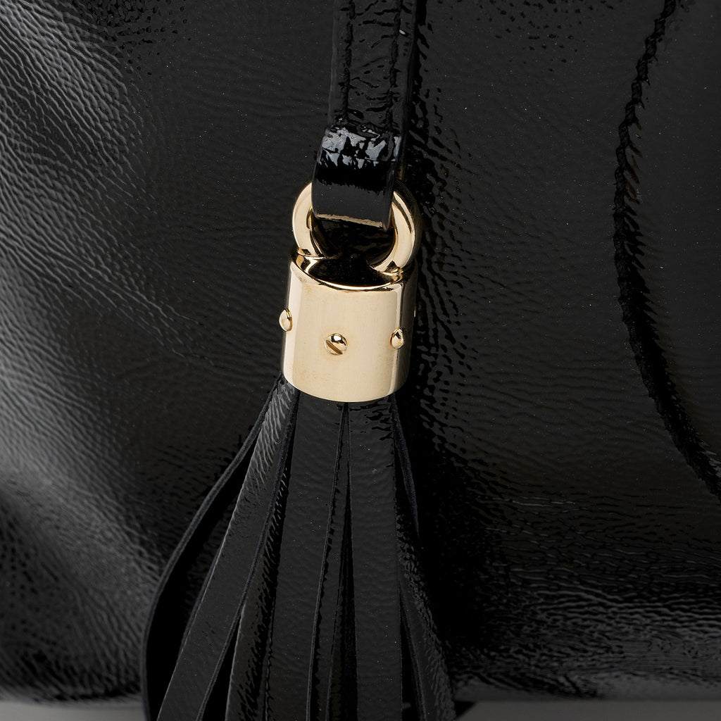 Gucci Patent Leather Soho Medium Shoulder Bag