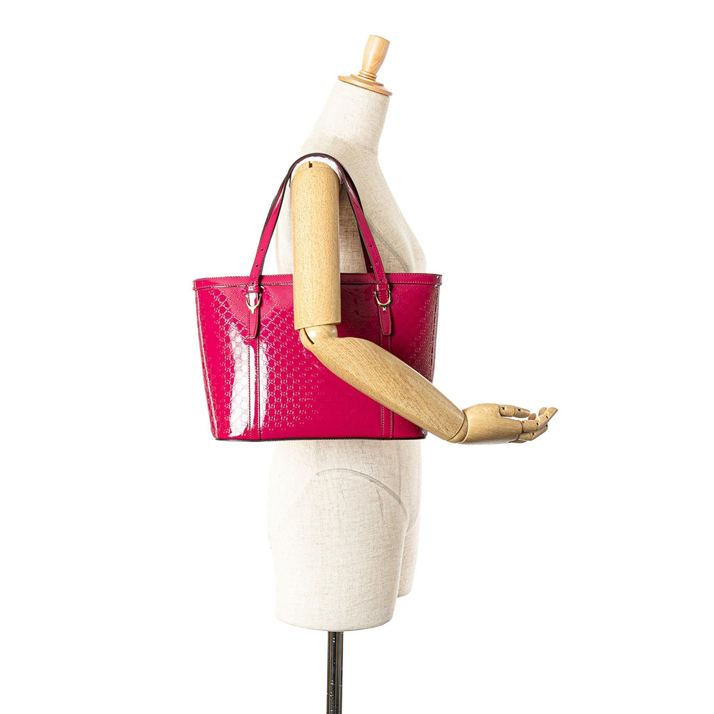 Gucci Patent Microguccissima Nice Tote