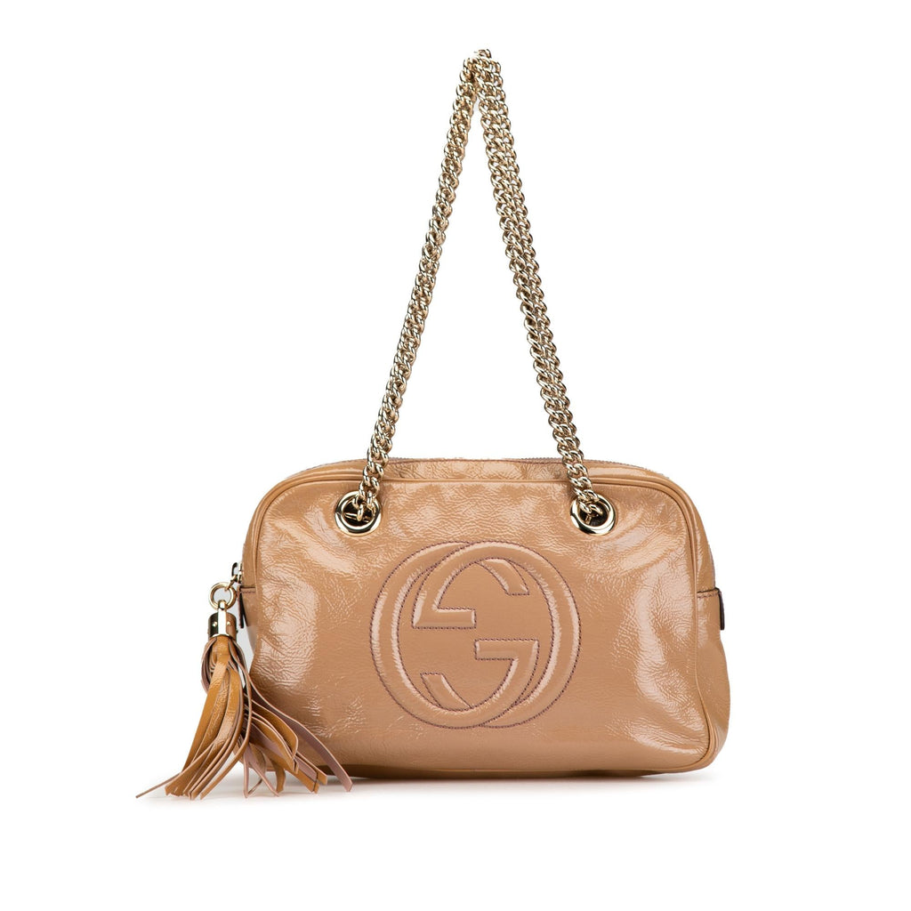 Gucci Patent Soho Chain Shoulder Bag