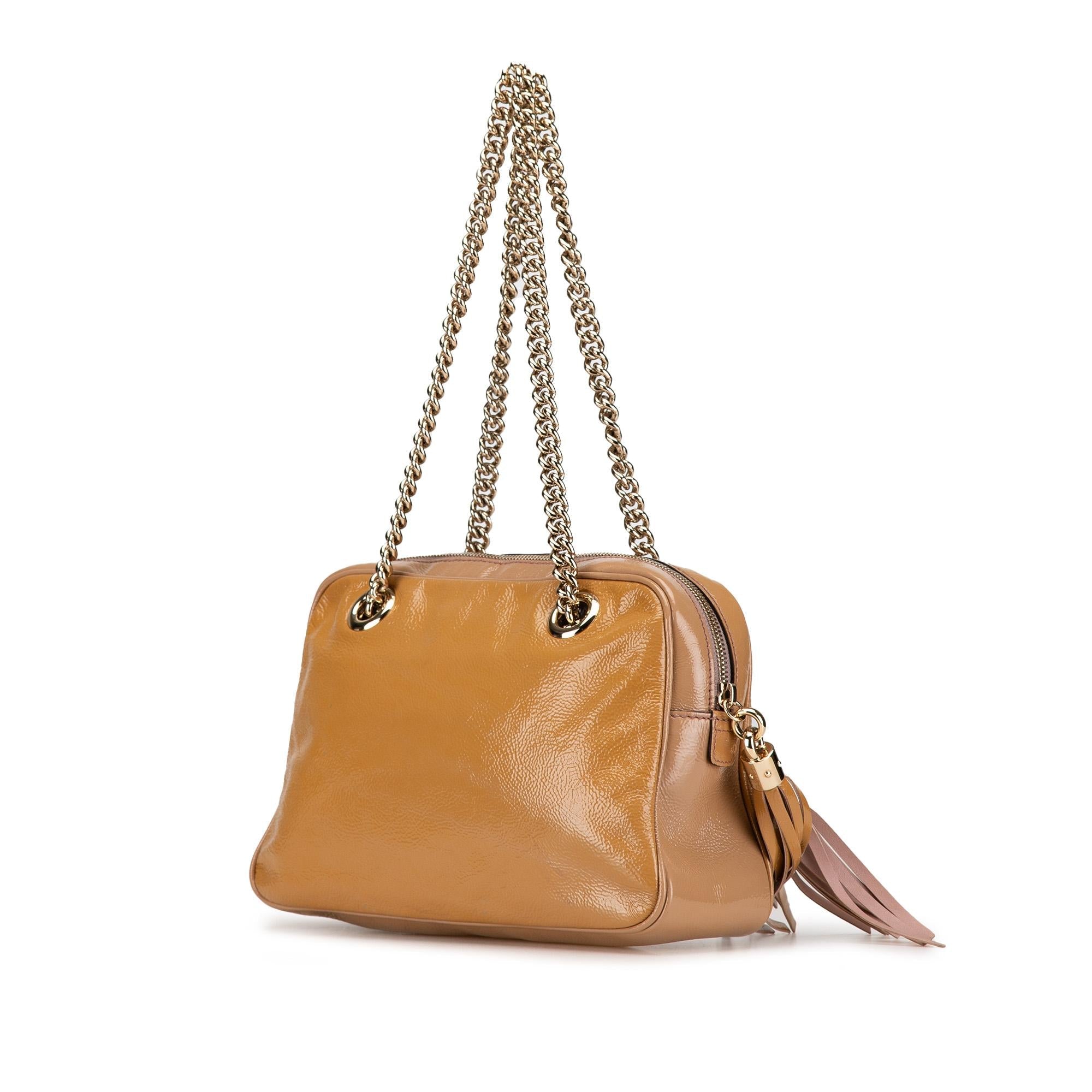Gucci Patent Soho Chain Shoulder Bag