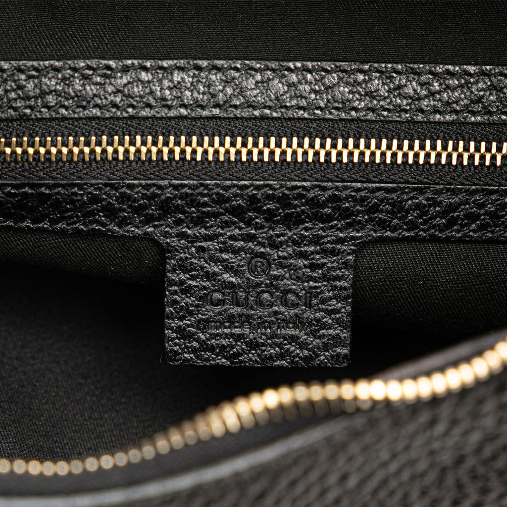 Gucci Pebbled Calfskin Bamboo Ring Hobo