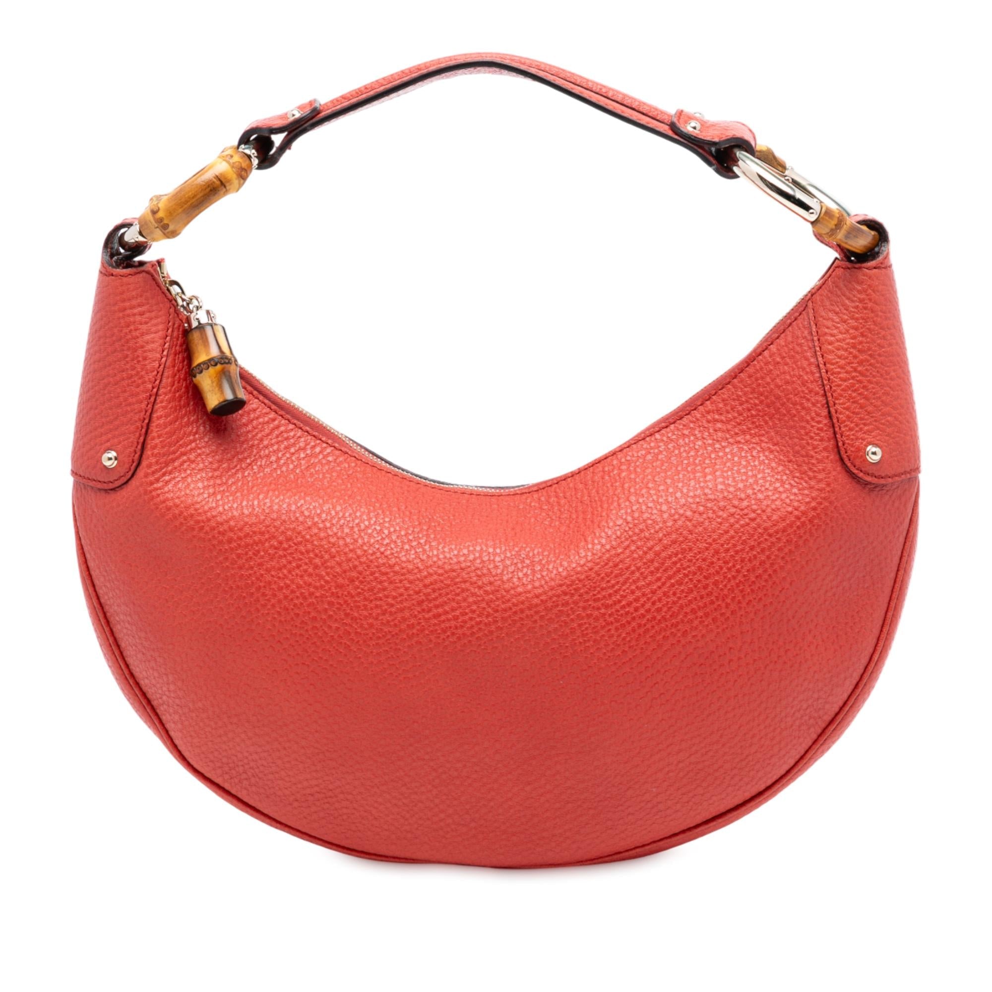 Gucci Pebbled Calfskin Bamboo Ring Hobo