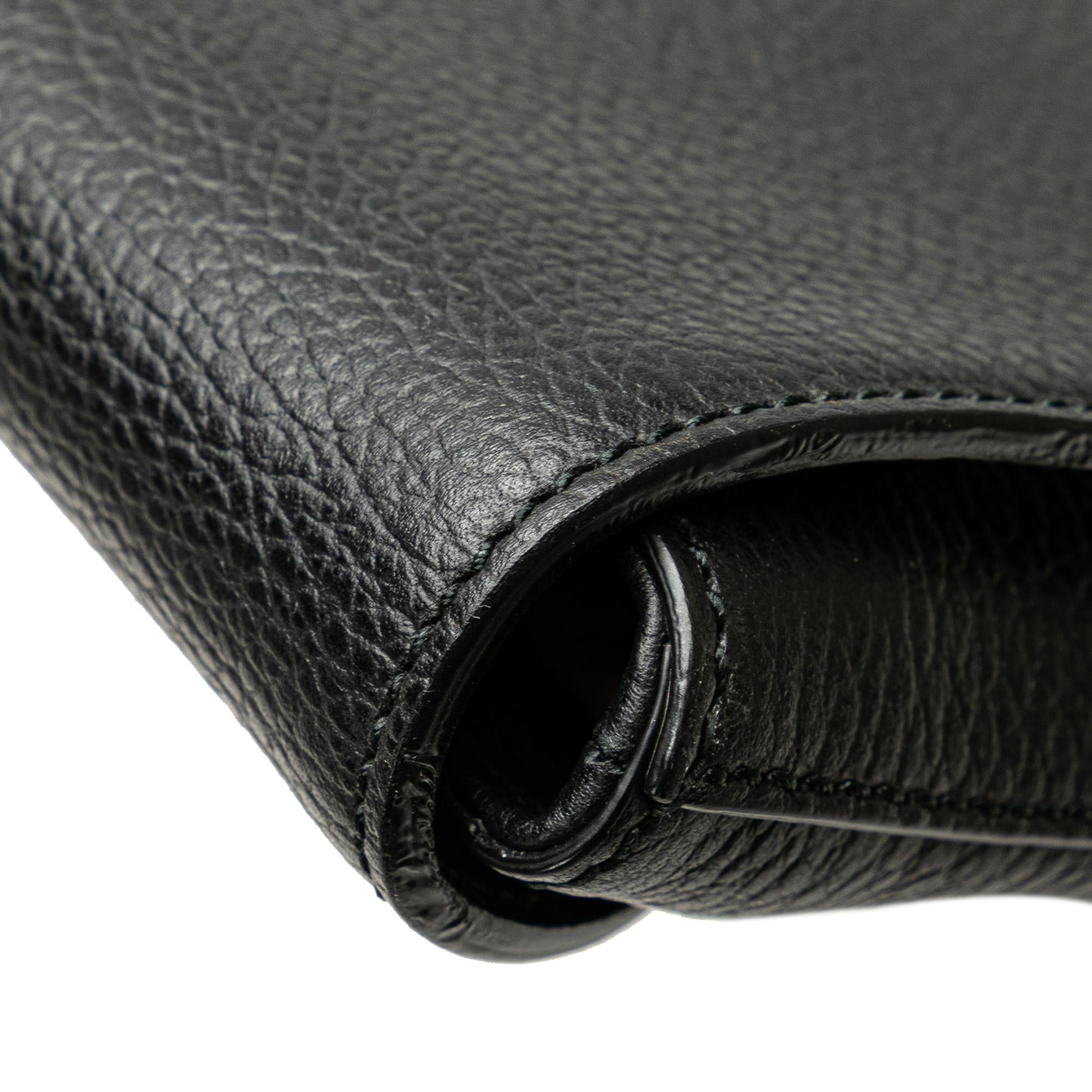 Gucci Pebbled Calfskin Portfolio Clutch