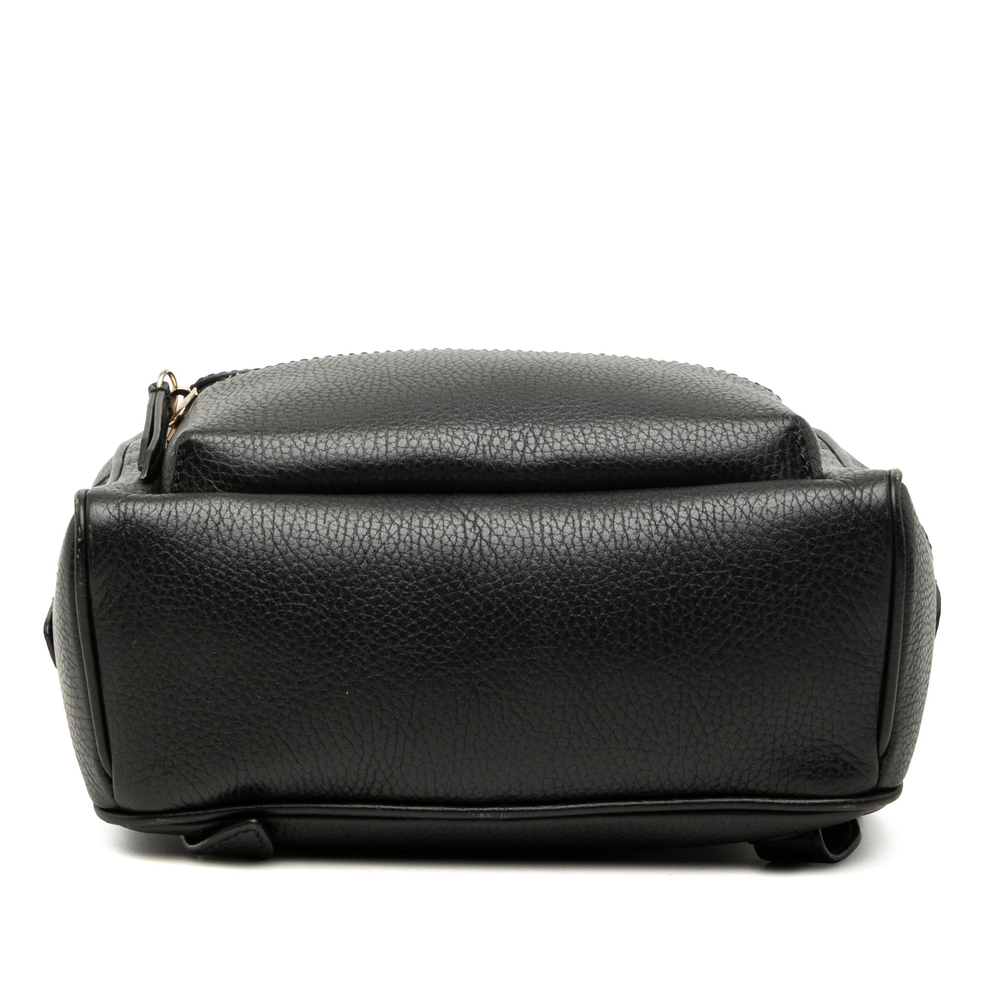 Gucci Pebbled Calfskin Soho Chain Backpack