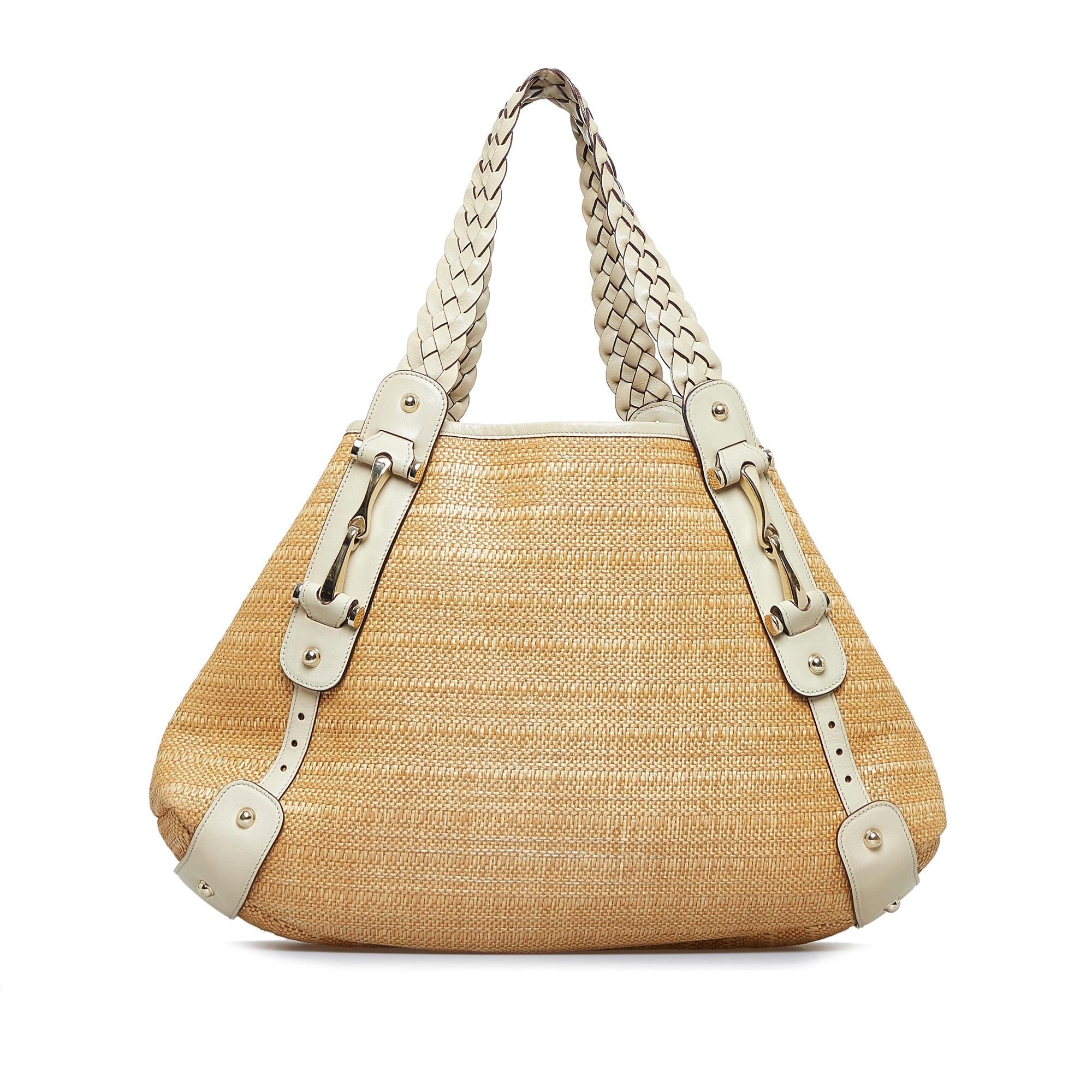 Gucci Pelham Raffia Shoulder Bag (SHG-GEsvBw)