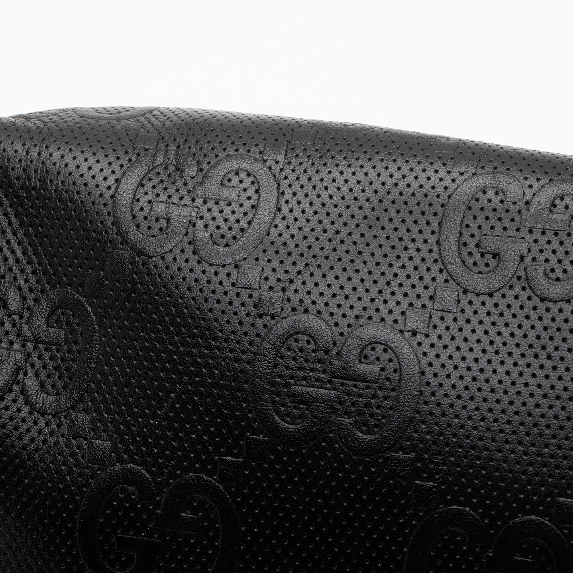 Gucci Perforated Embossed Leather GG Pocket Belt Bag (SHF-TJNqCI)