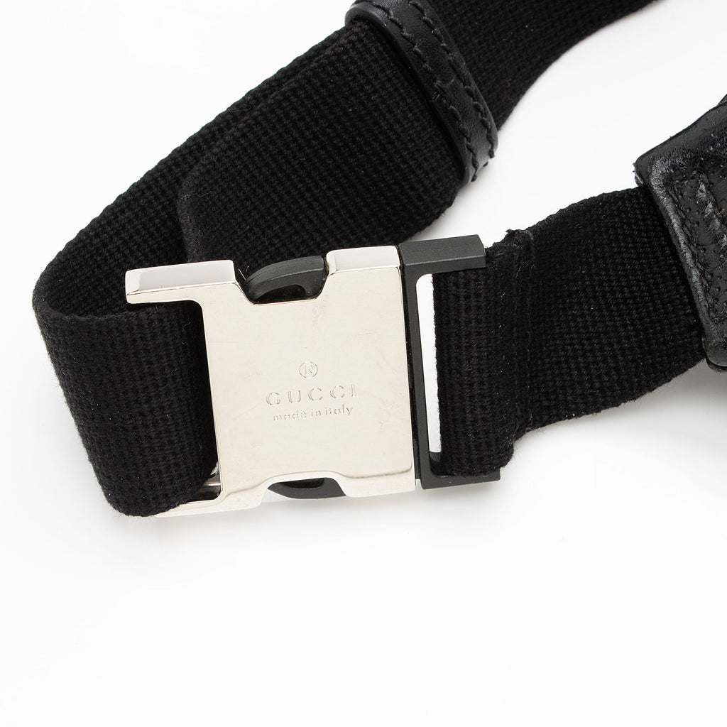 Gucci Perforated Embossed Leather GG Pocket Belt Bag (SHF-TJNqCI)