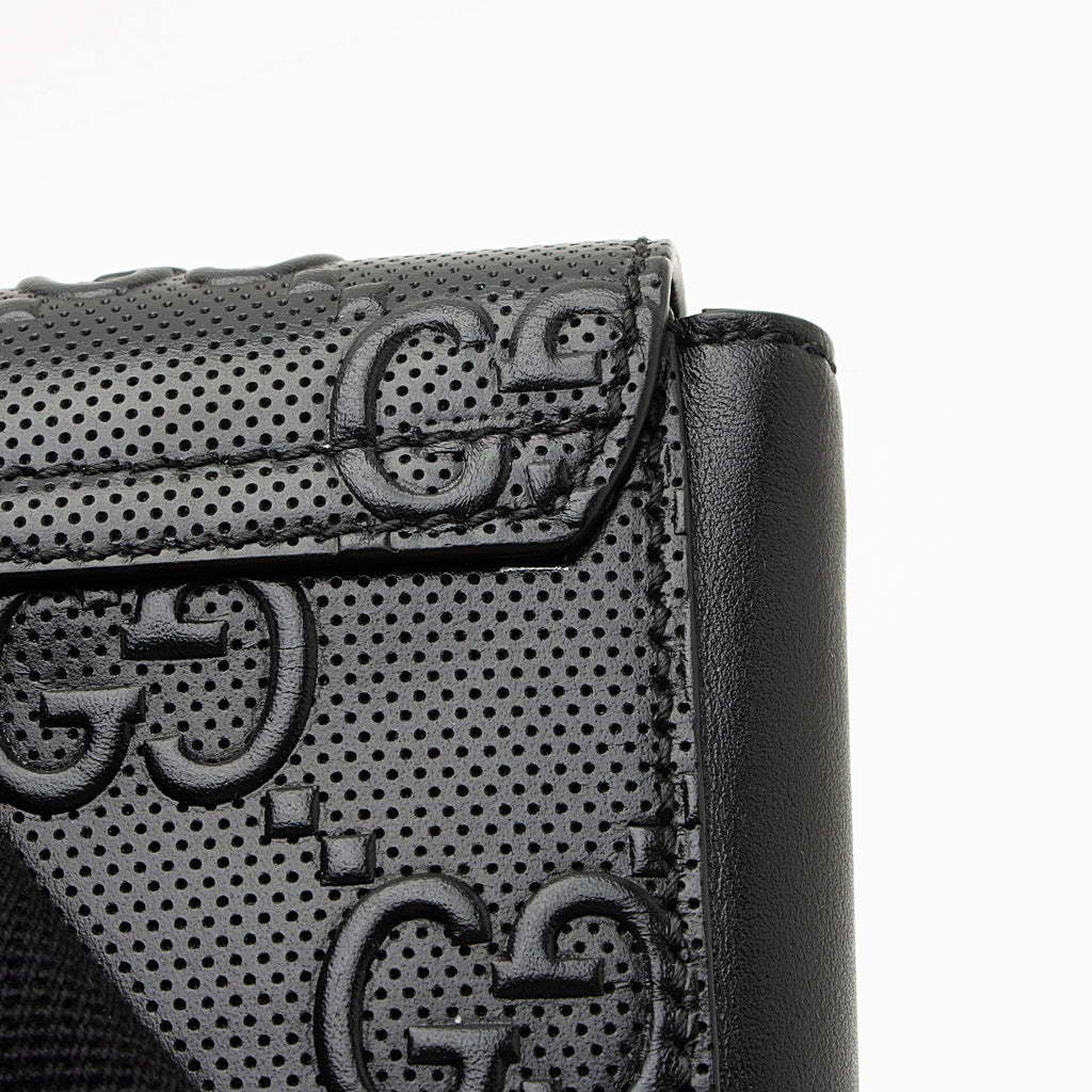 Gucci Perforated GG Embossed Double Belt Bag (SHF-rNzGhH)