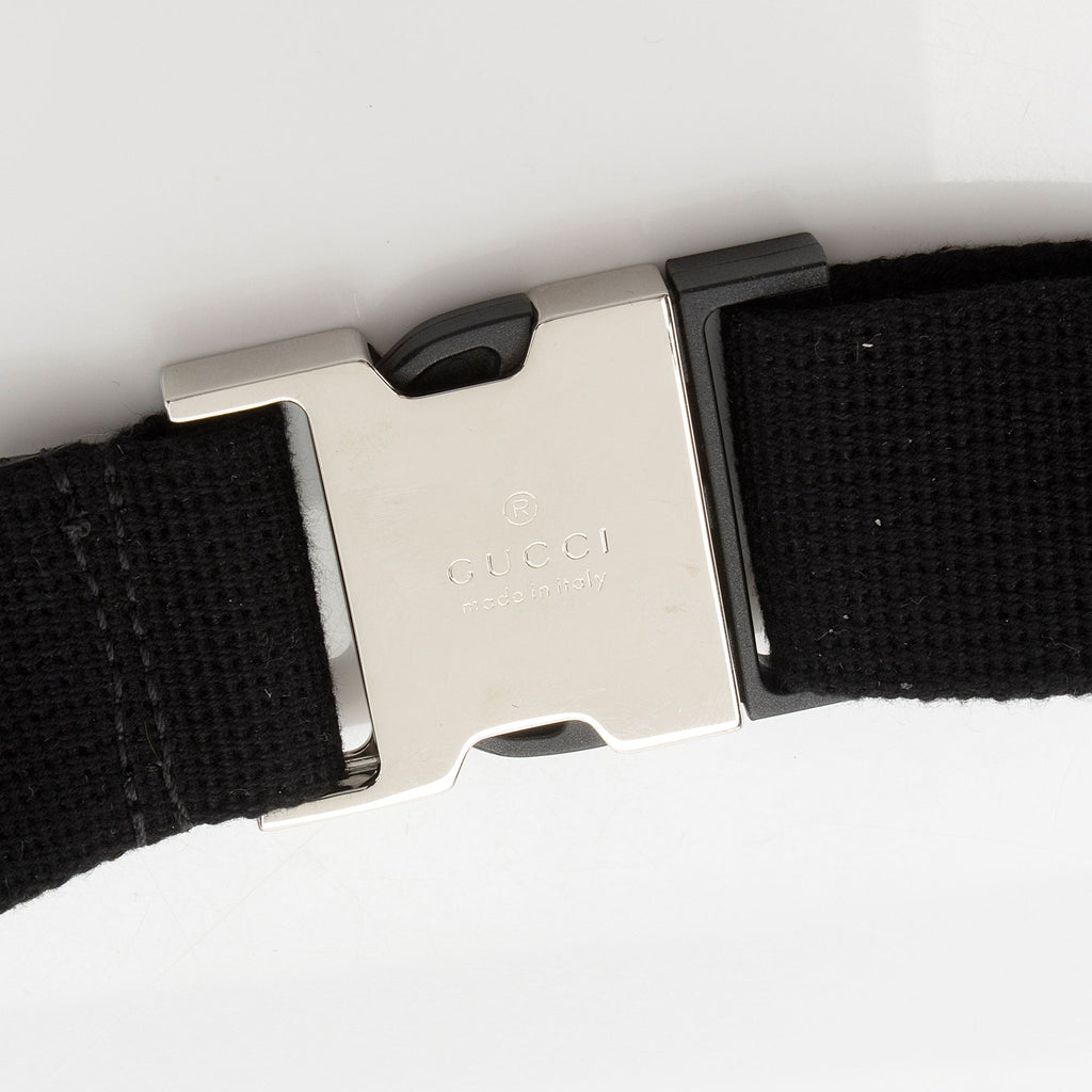 Gucci Perforated GG Embossed Double Belt Bag (SHF-rNzGhH)