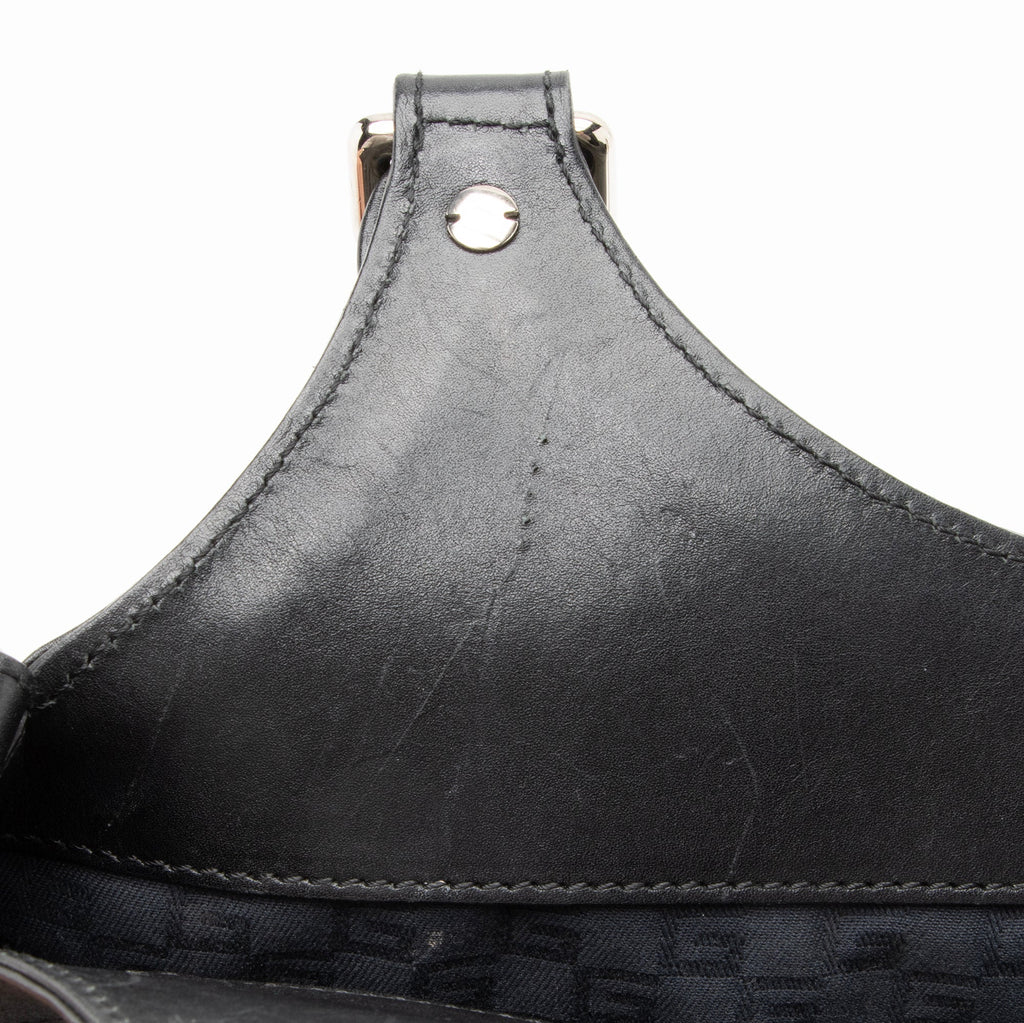 Gucci Perforated Leather Interlocking G Reins Satchel (SHF-23526)