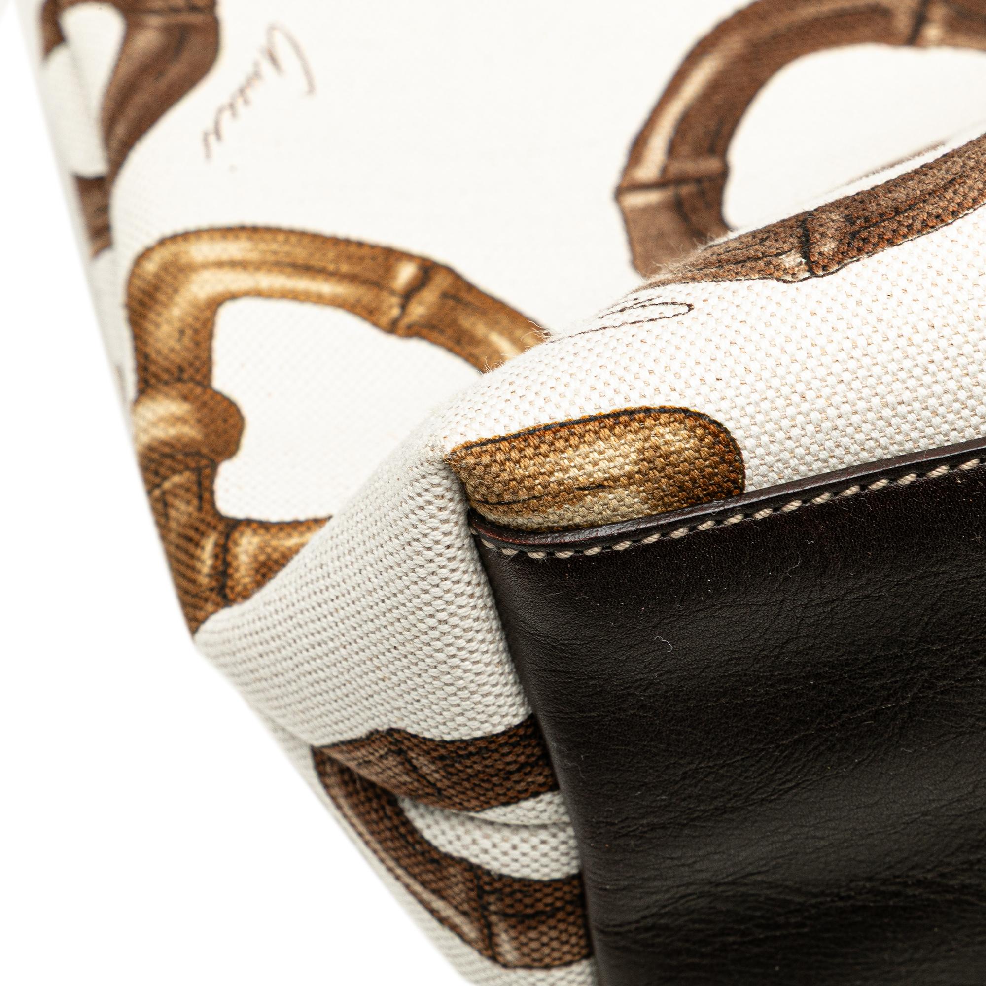 Gucci Printed Canvas Horsebit Tote