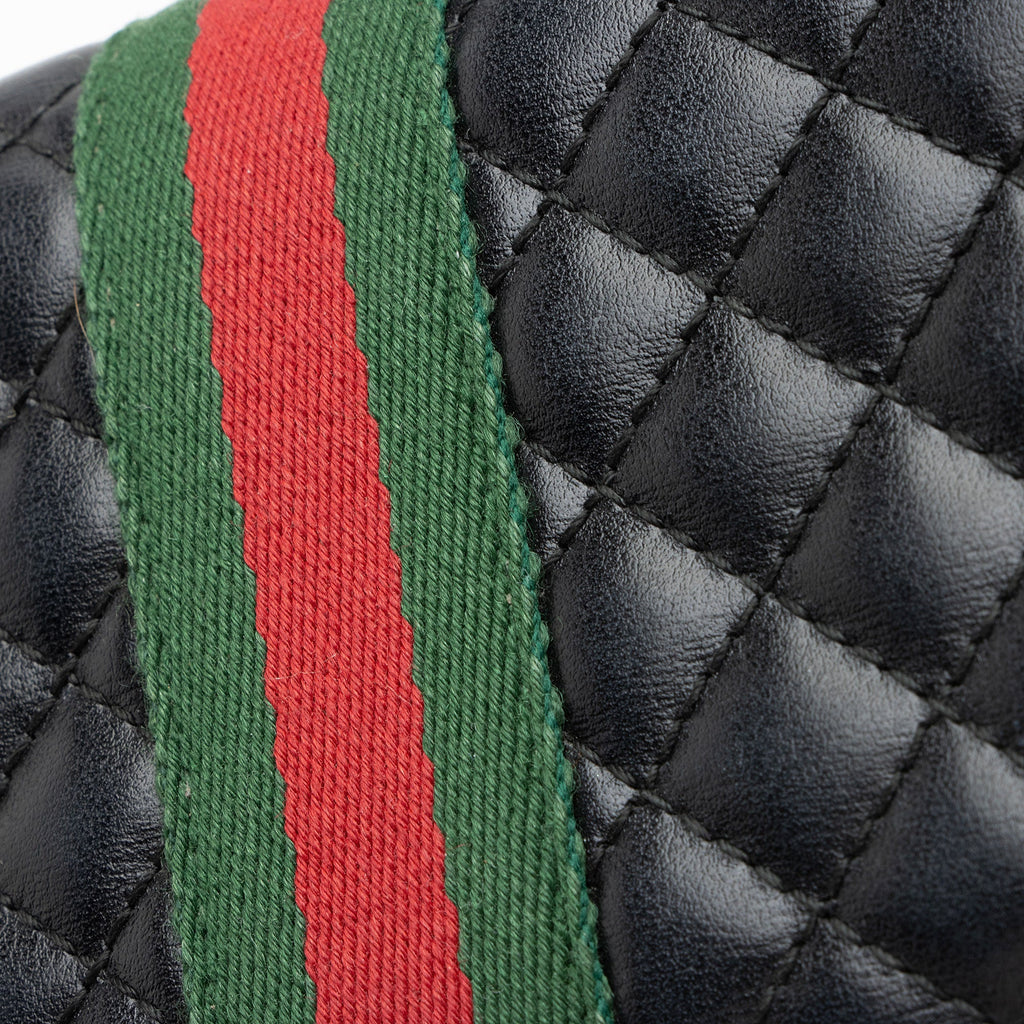 Gucci Quilted Leather GG Marmont Web Trapuntata Continental Wallet