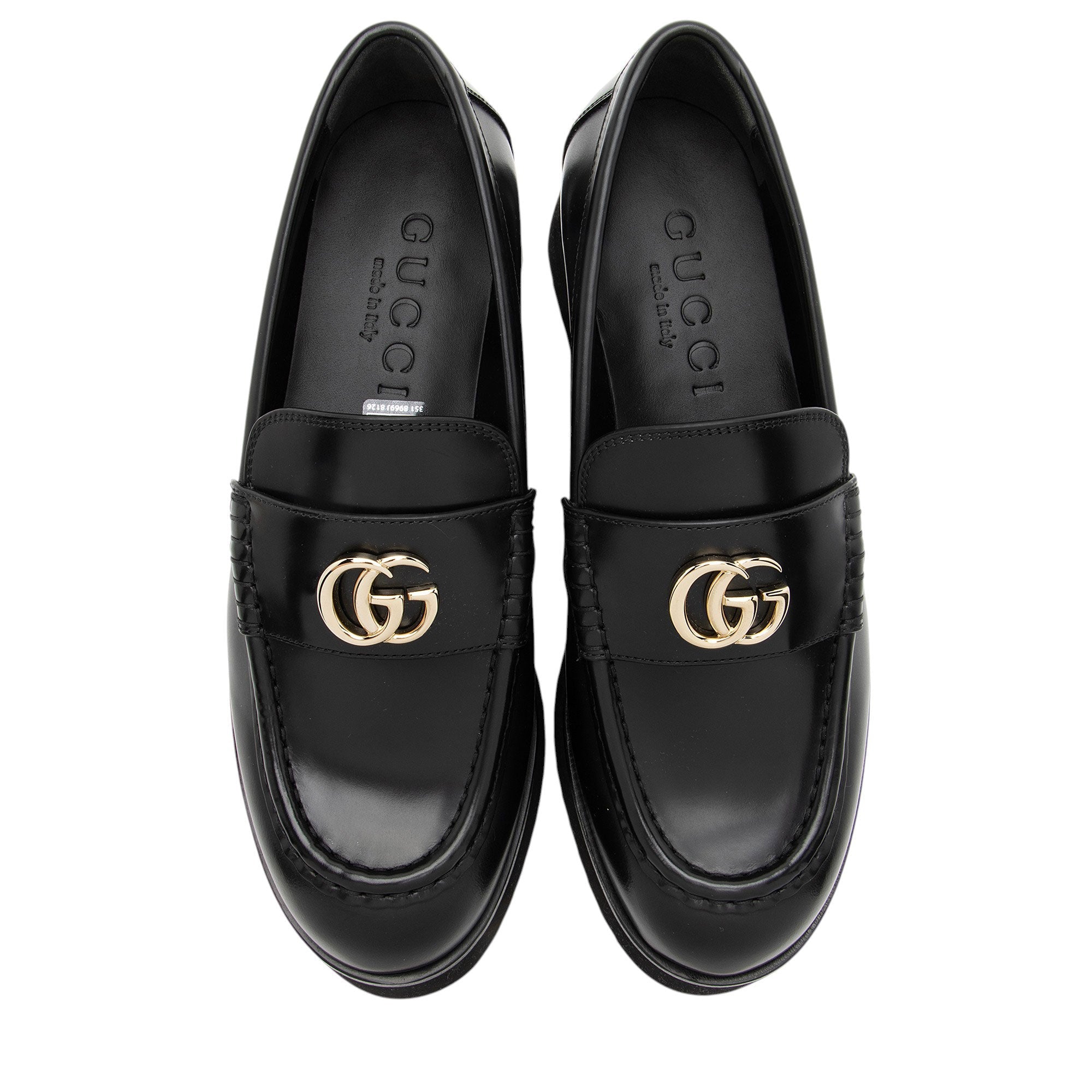 Gucci Shiny Calfskin GG Creeper Platform Loafers - Size 9.5 / 39.5