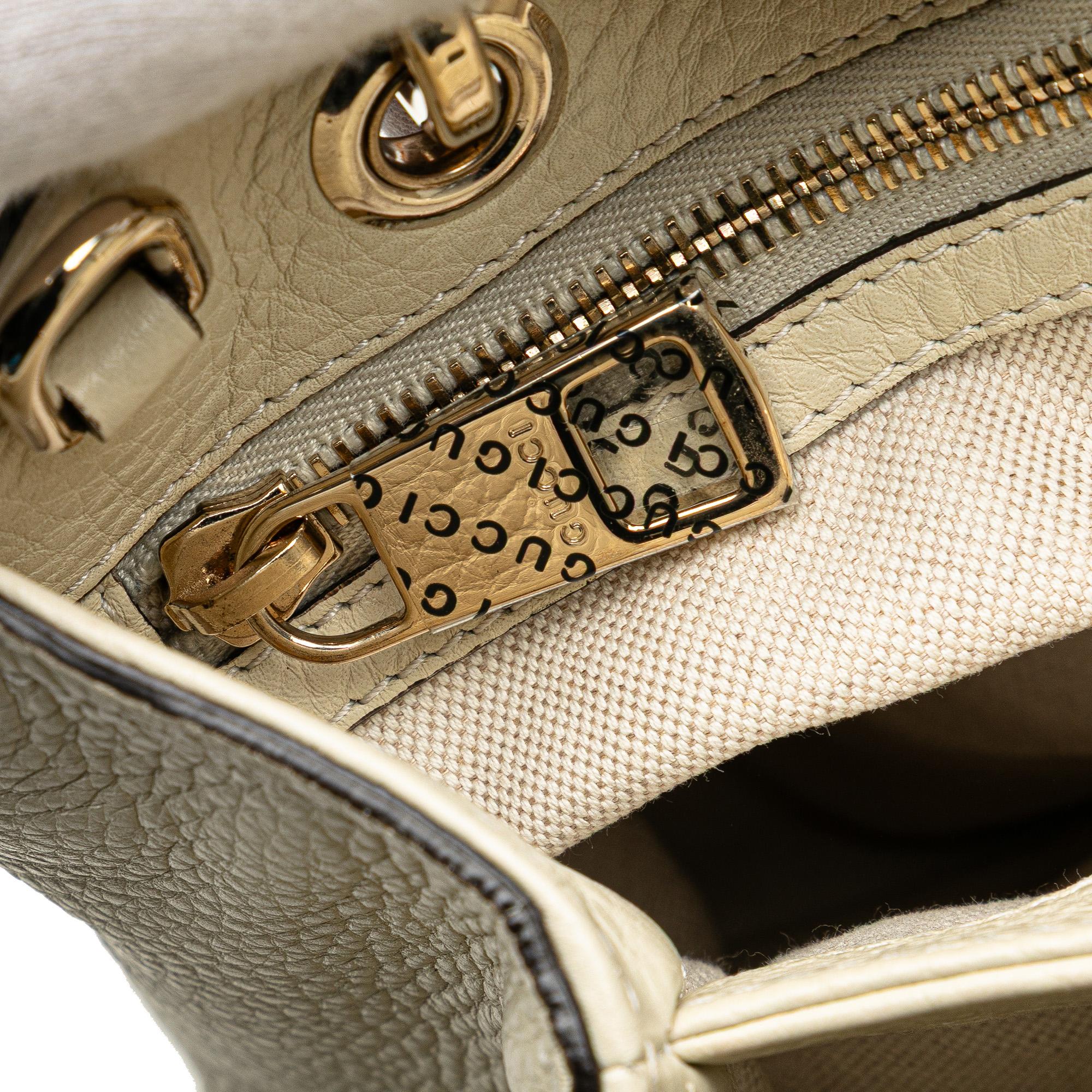 Gucci Small Calfskin Bamboo Shopper Satchel
