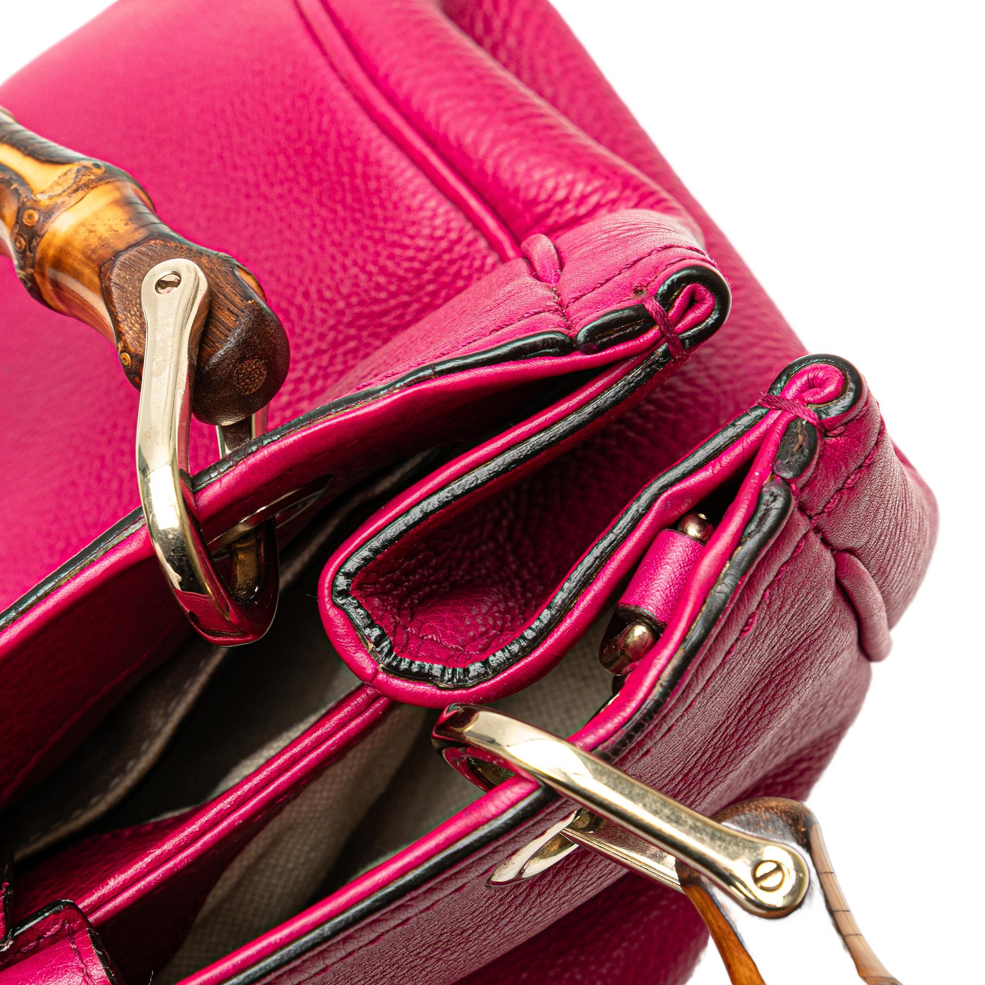 Gucci Small Calfskin Bamboo Shopper Satchel