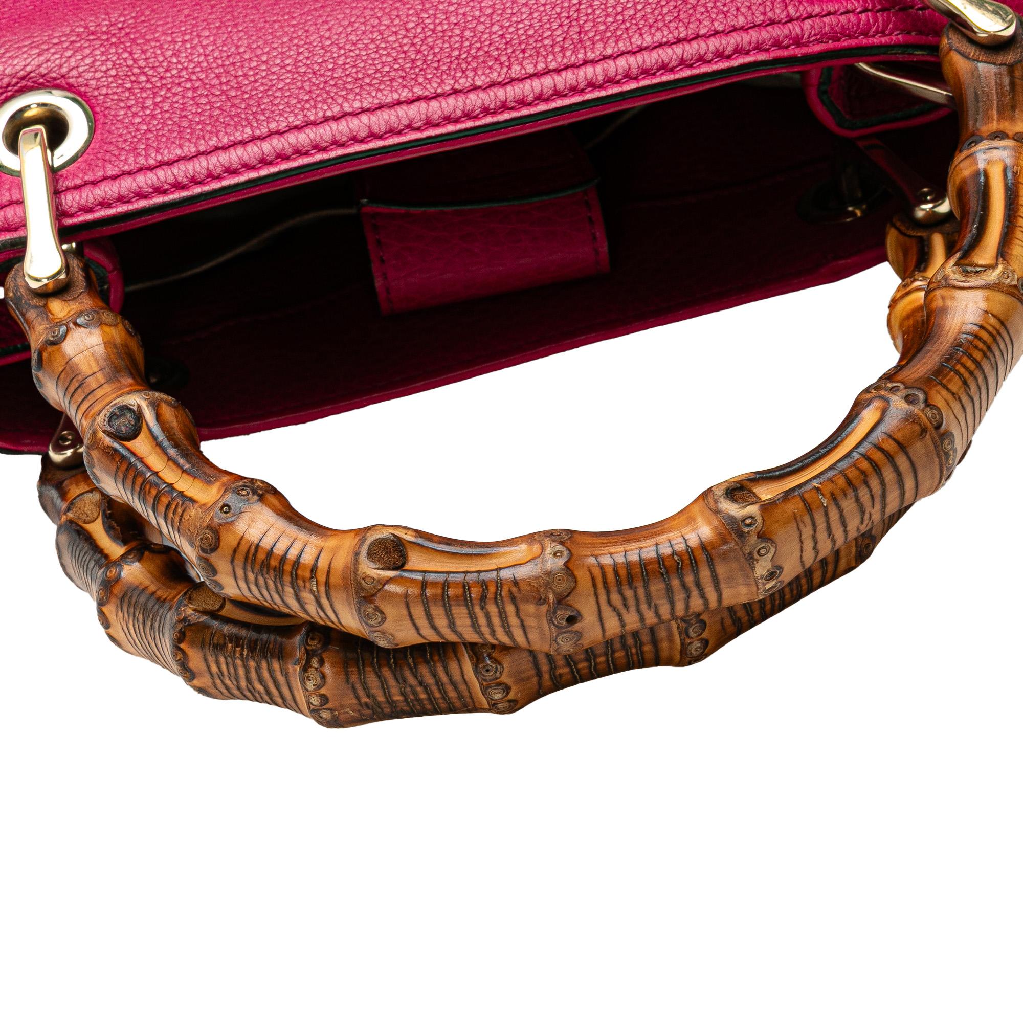 Gucci Small Calfskin Bamboo Shopper Satchel