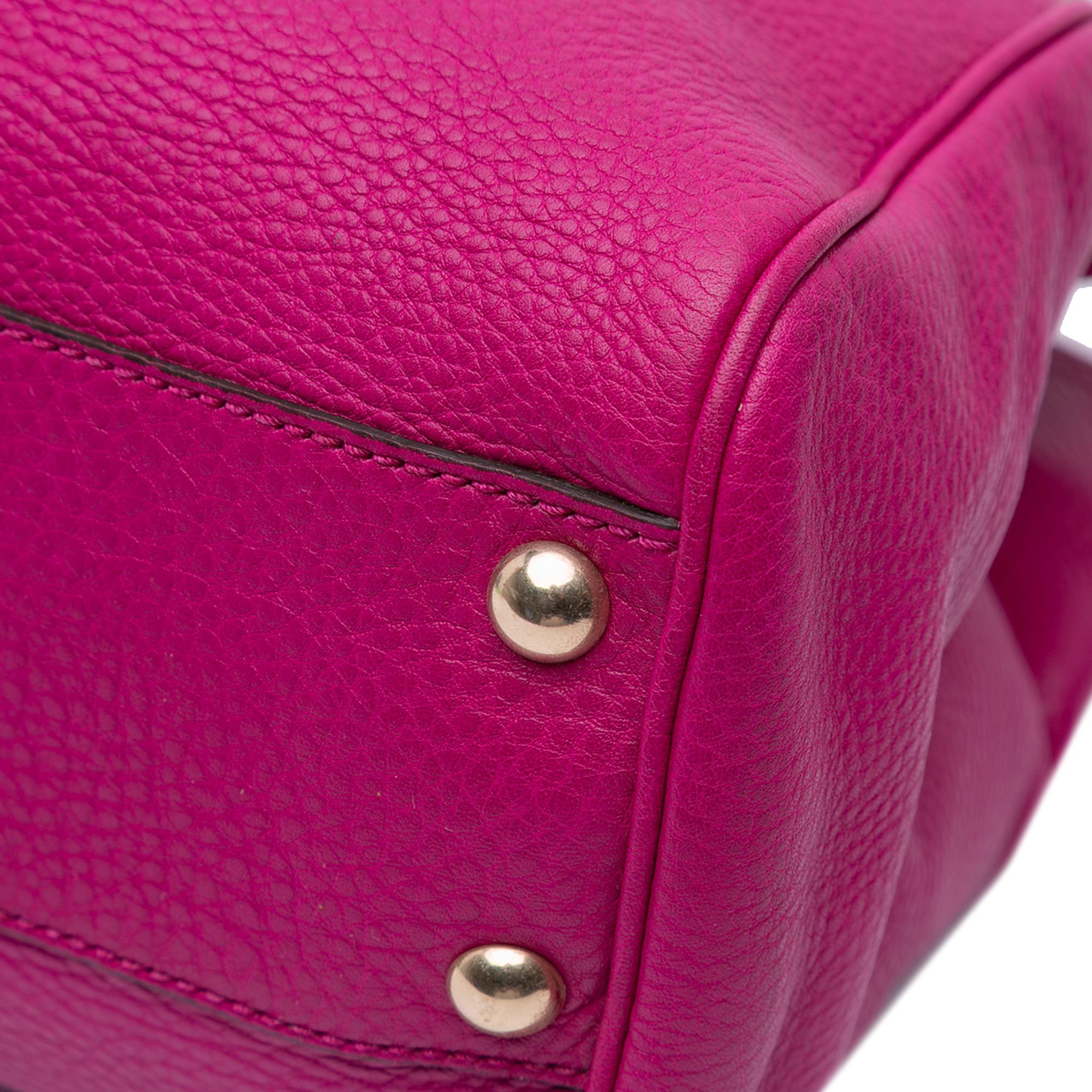 Gucci Small Calfskin Bamboo Shopper Satchel