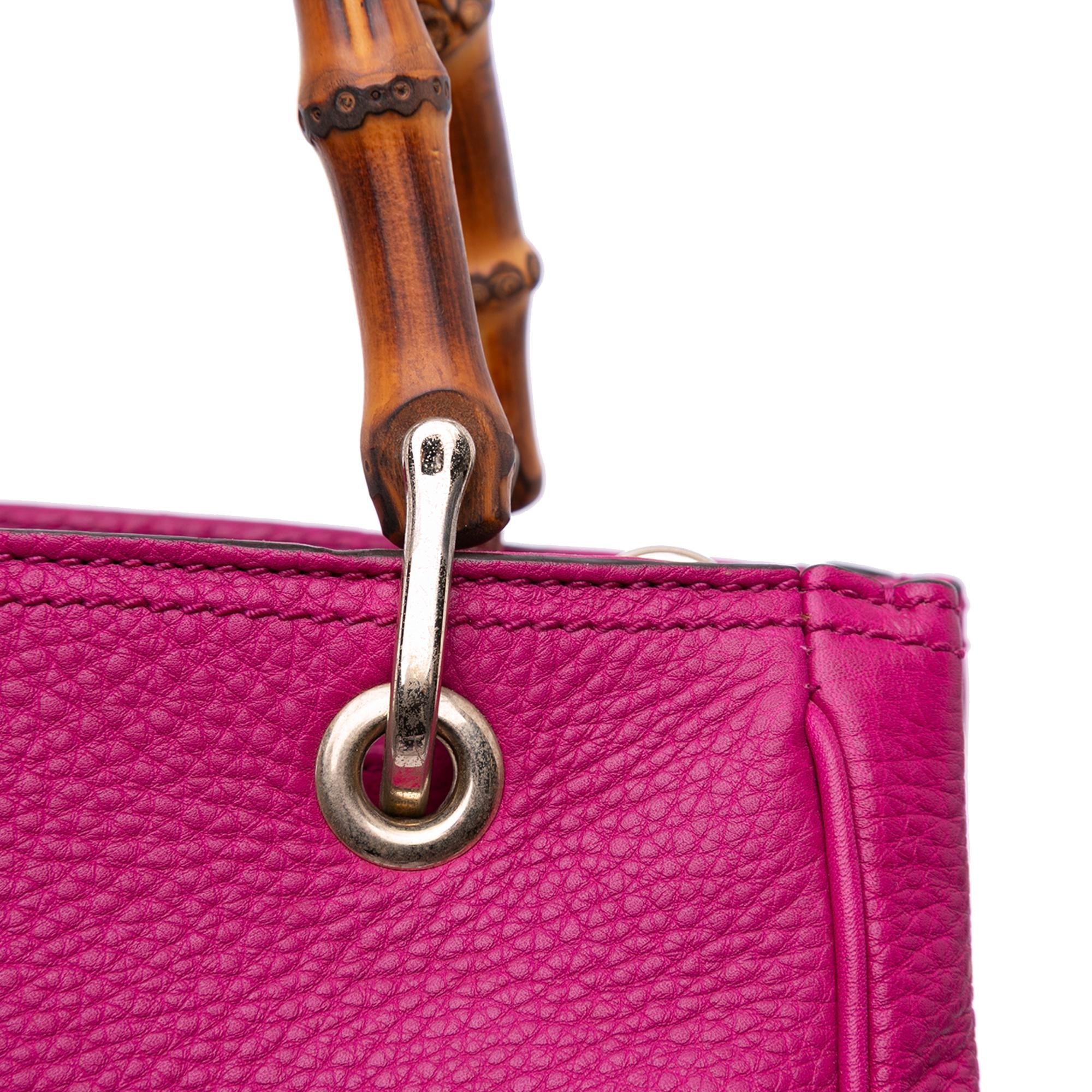 Gucci Small Calfskin Bamboo Shopper Satchel