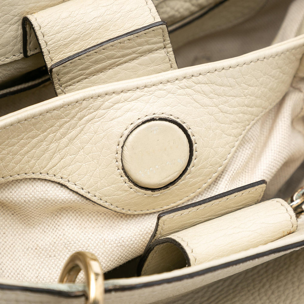 Gucci Small Calfskin Bamboo Shopper Satchel