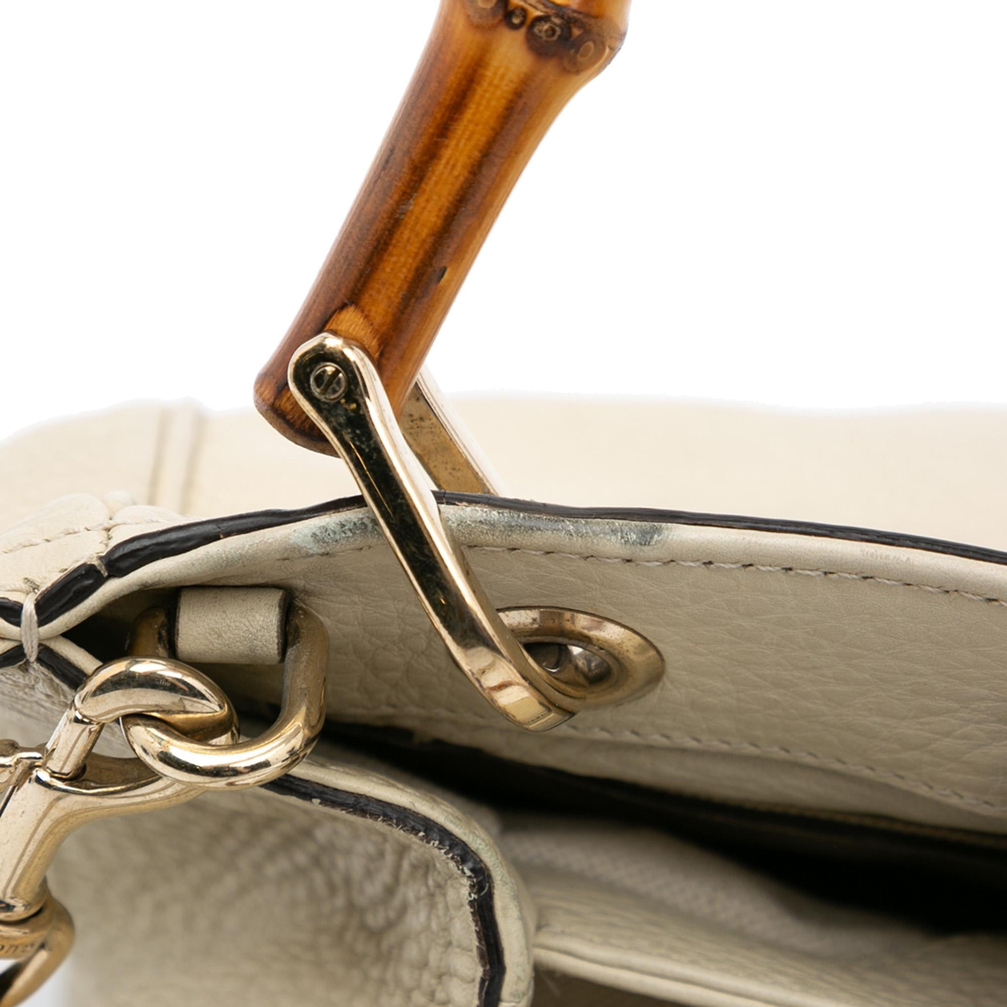 Gucci Small Calfskin Bamboo Shopper Satchel