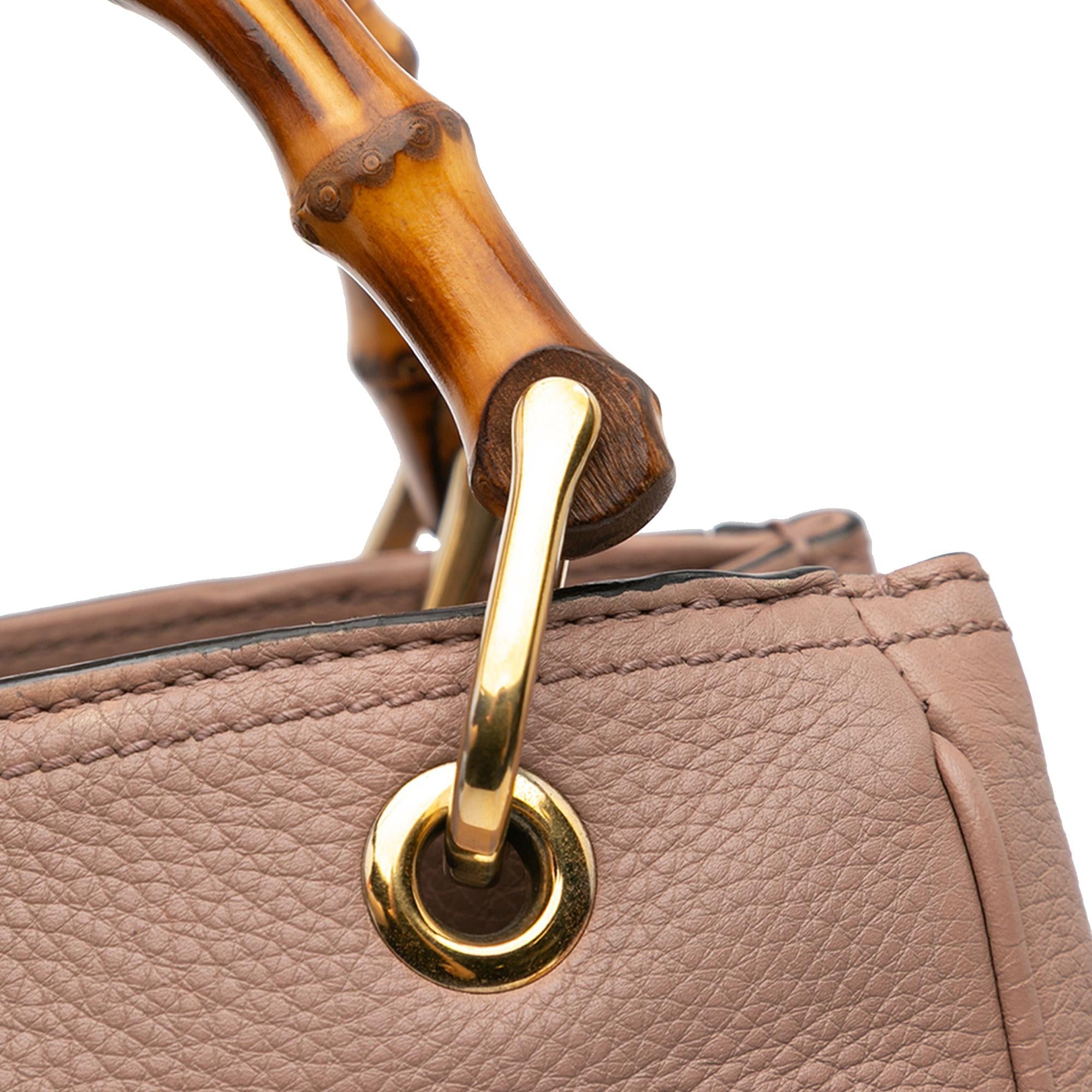 Gucci Small Calfskin Bamboo Shopper Satchel