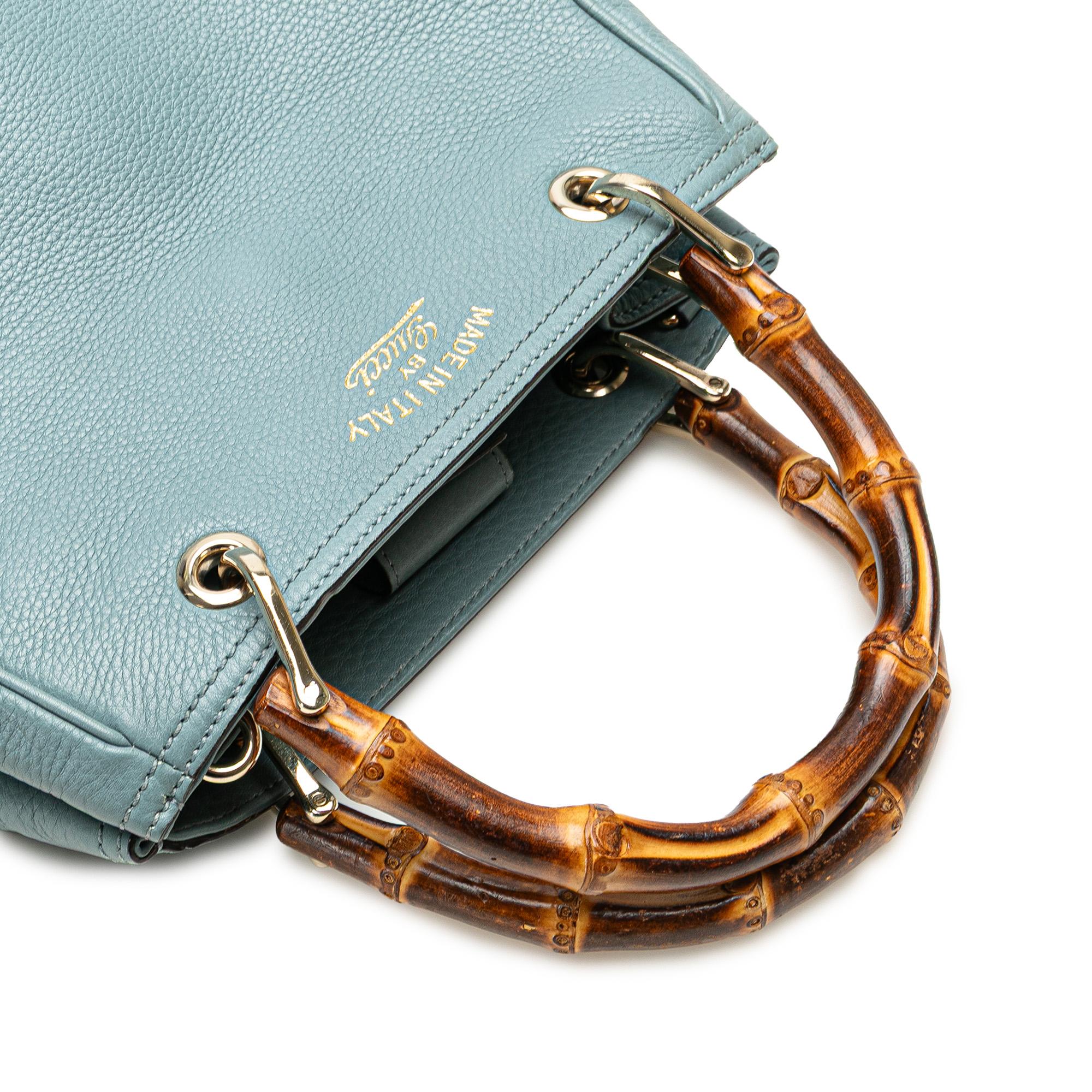 Gucci Small Calfskin Bamboo Shopper Satchel
