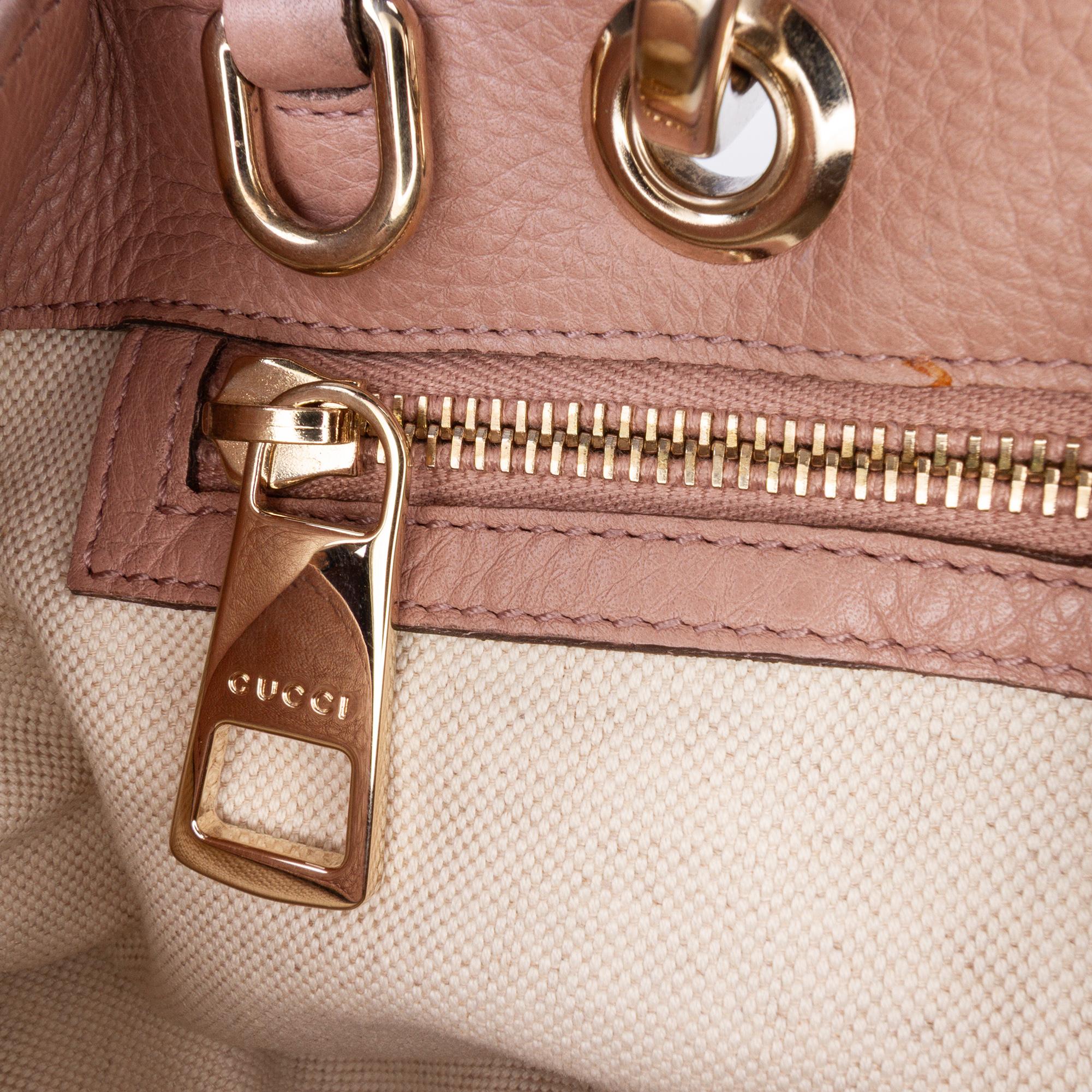 Gucci Small Calfskin Bamboo Shopper Satchel