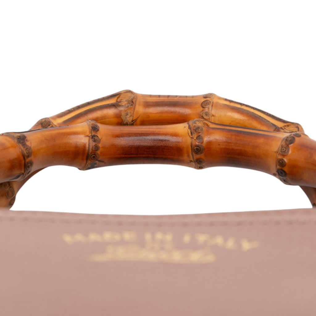 Gucci Small Calfskin Bamboo Shopper Satchel