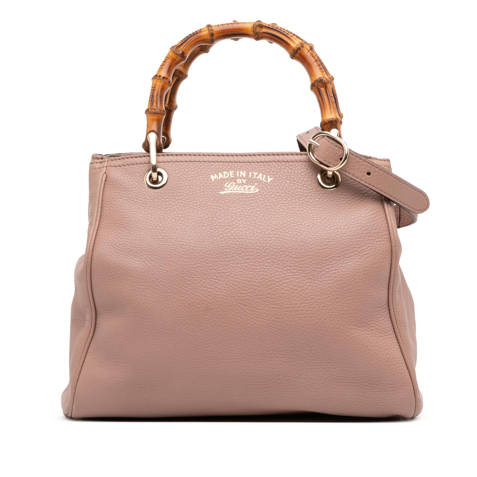 Gucci Small Calfskin Bamboo Shopper Satchel