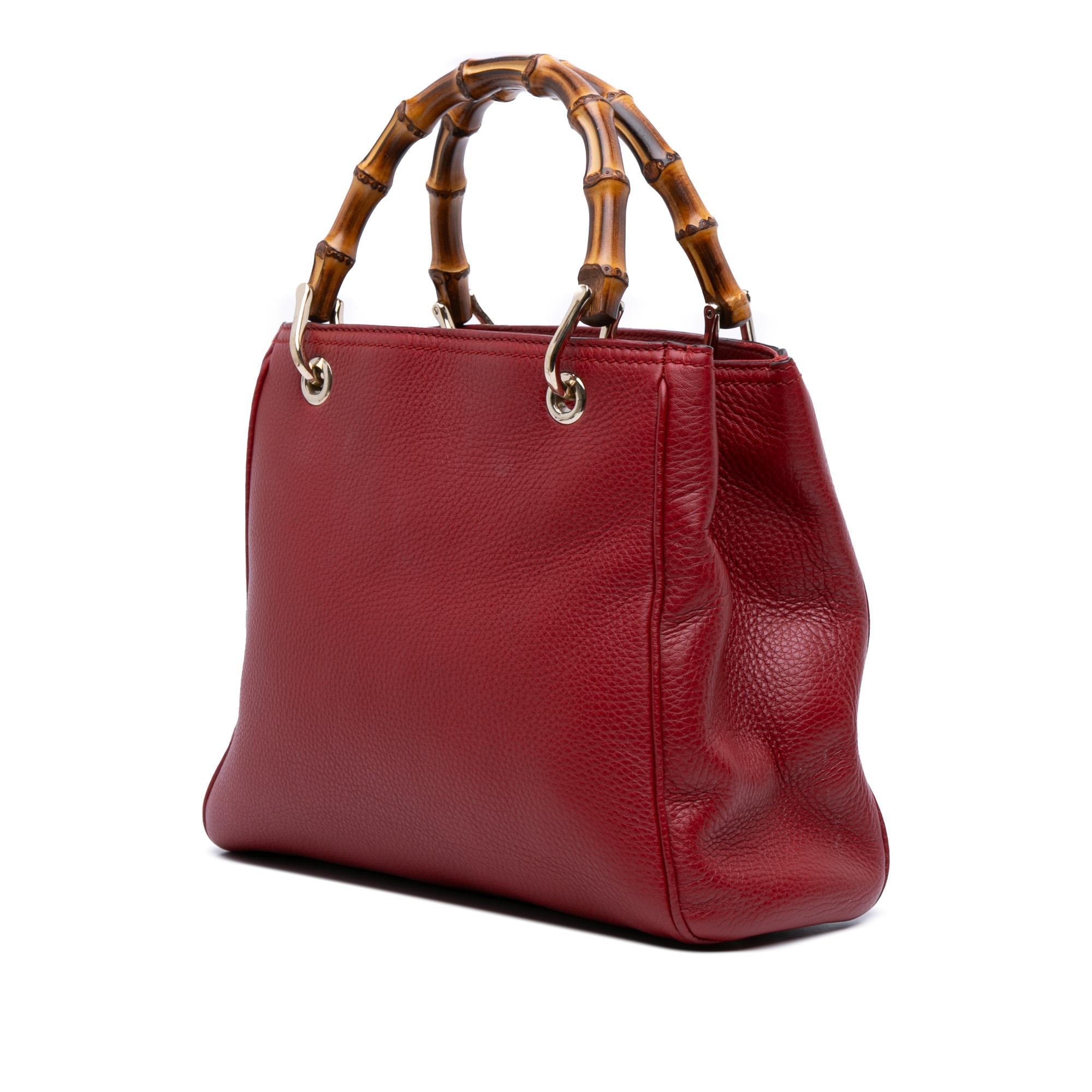 Gucci Small Calfskin Bamboo Shopper Satchel