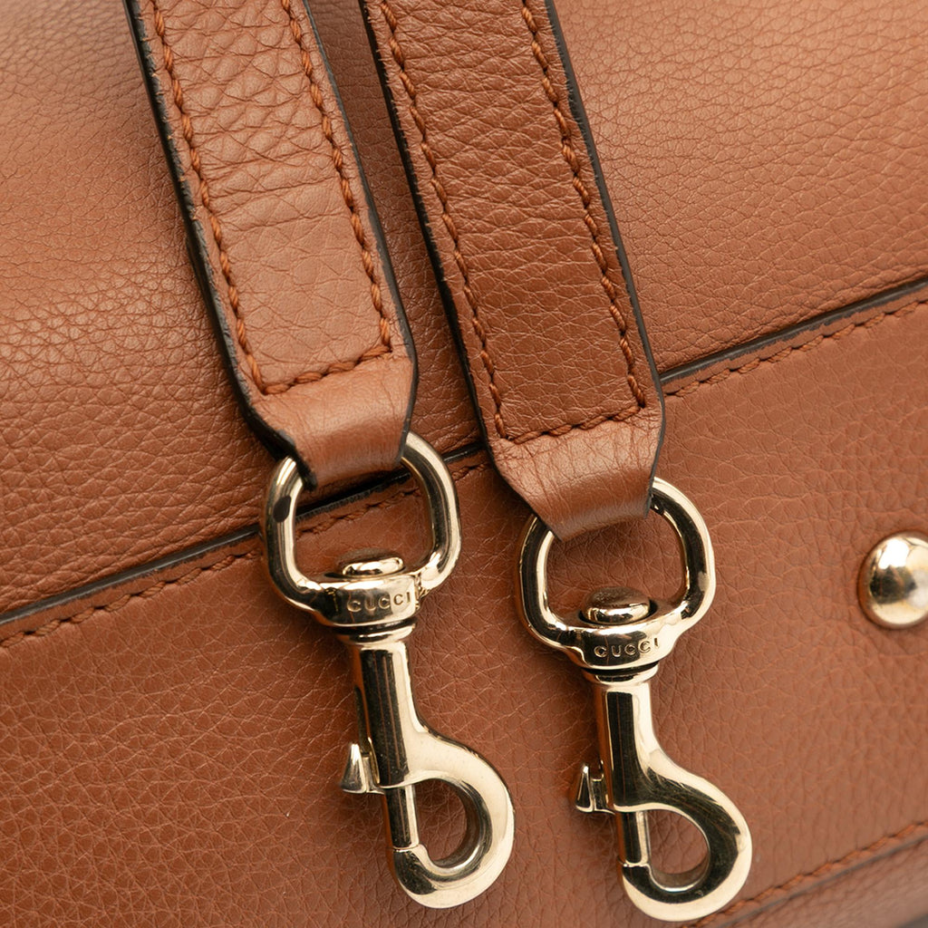 Gucci Small Calfskin Bamboo Shopper Satchel