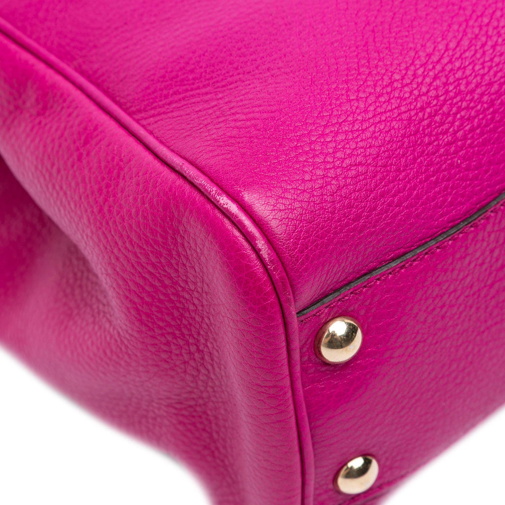 Gucci Small Calfskin Bamboo Shopper Satchel