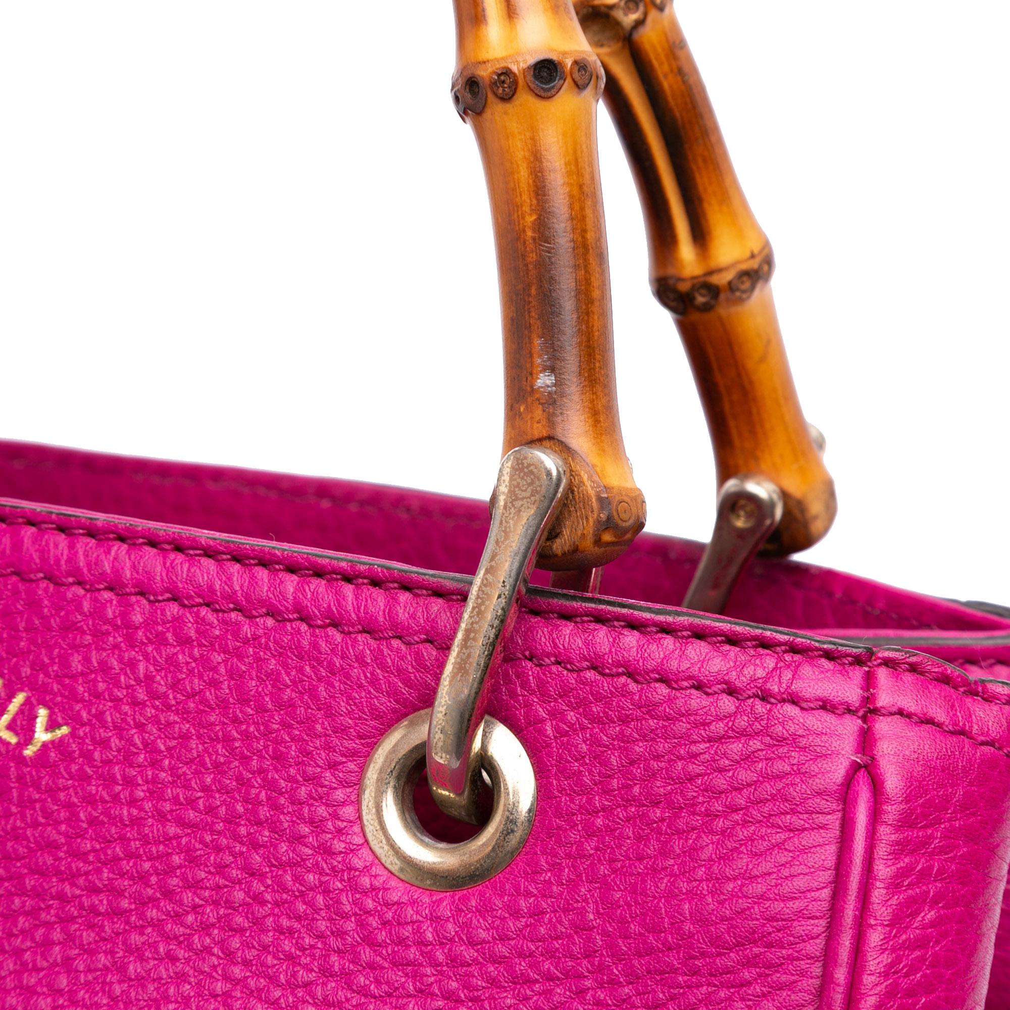 Gucci Small Calfskin Bamboo Shopper Satchel