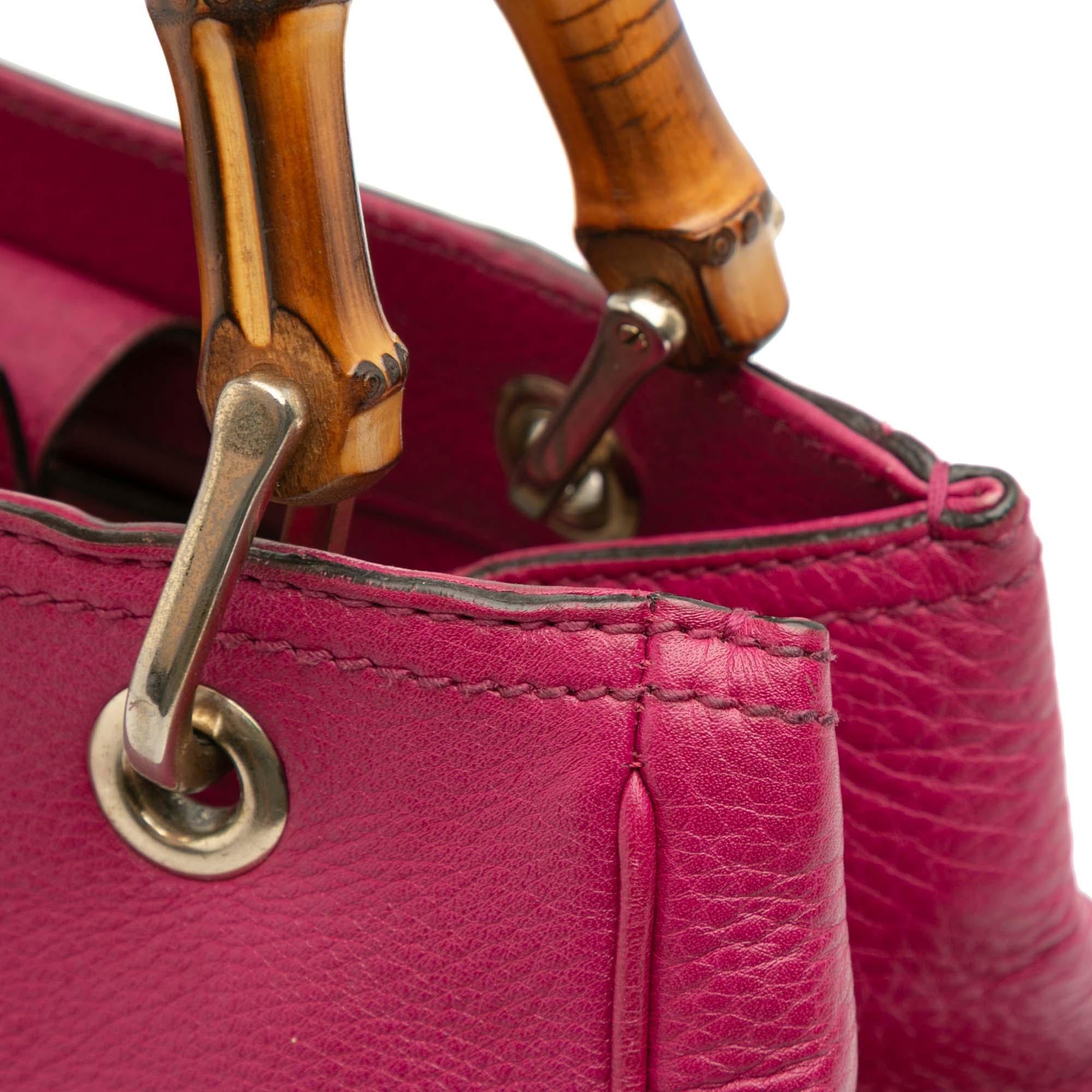 Gucci Small Calfskin Bamboo Shopper Satchel