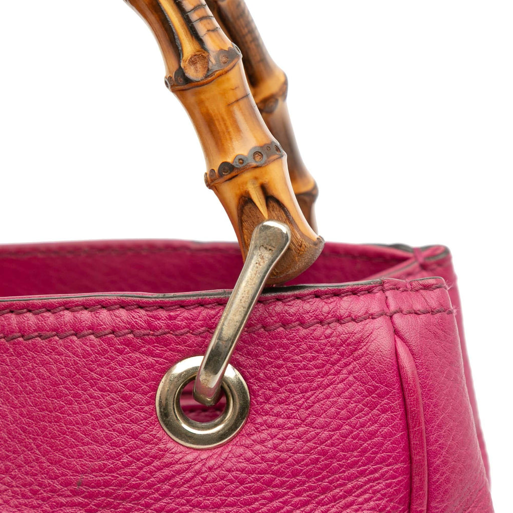 Gucci Small Calfskin Bamboo Shopper Satchel