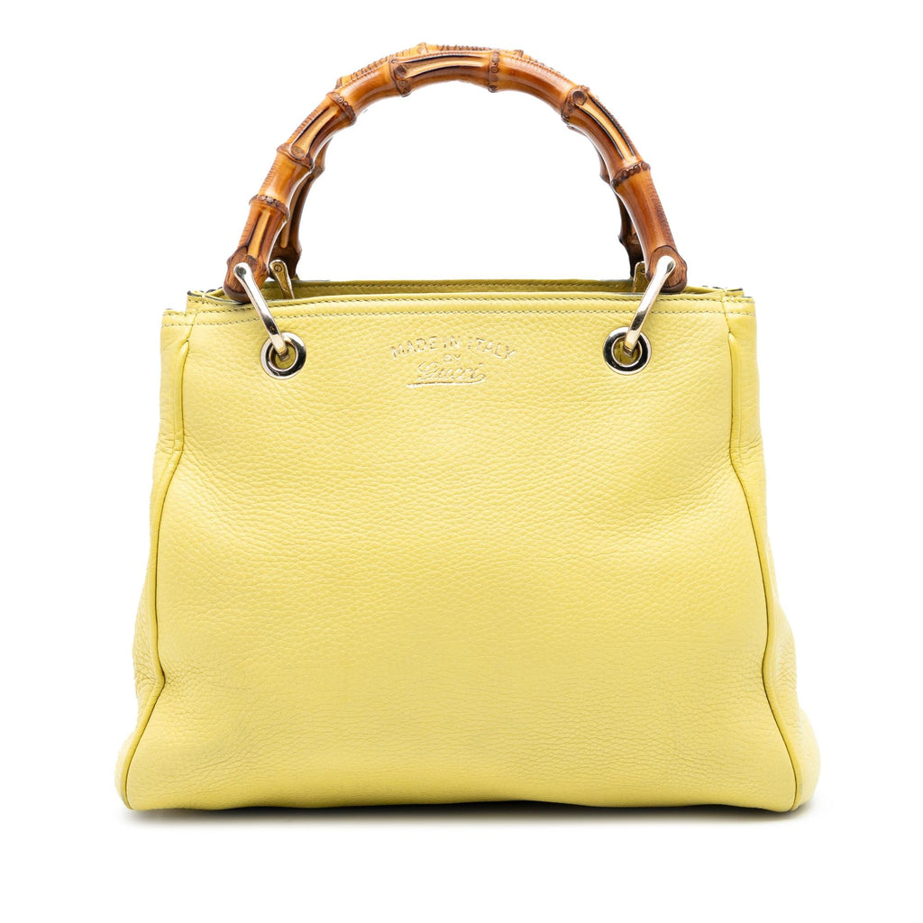 Gucci Small Calfskin Bamboo Shopper Satchel