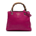 Gucci Small Calfskin Bamboo Shopper Satchel