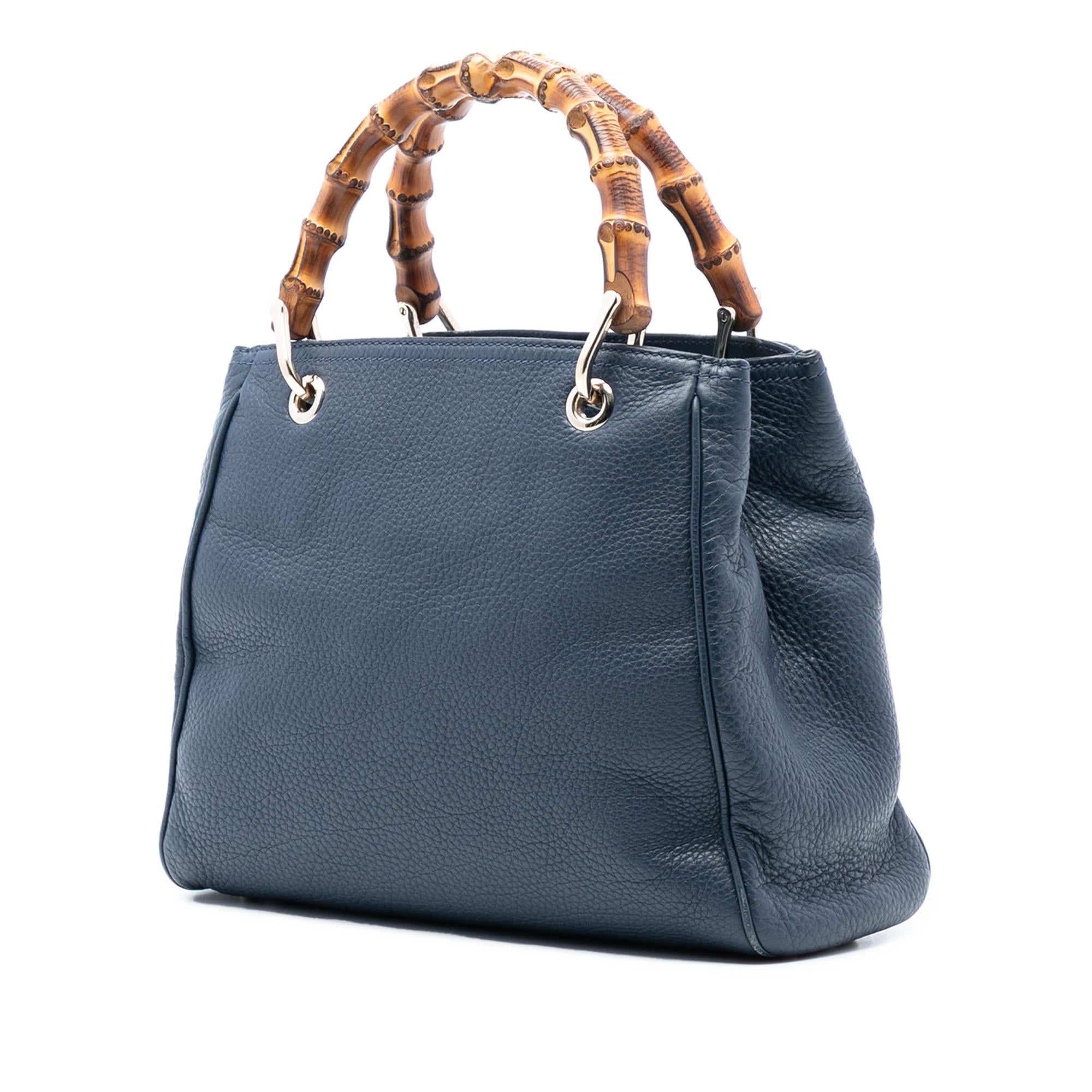 Gucci Small Calfskin Bamboo Shopper Satchel