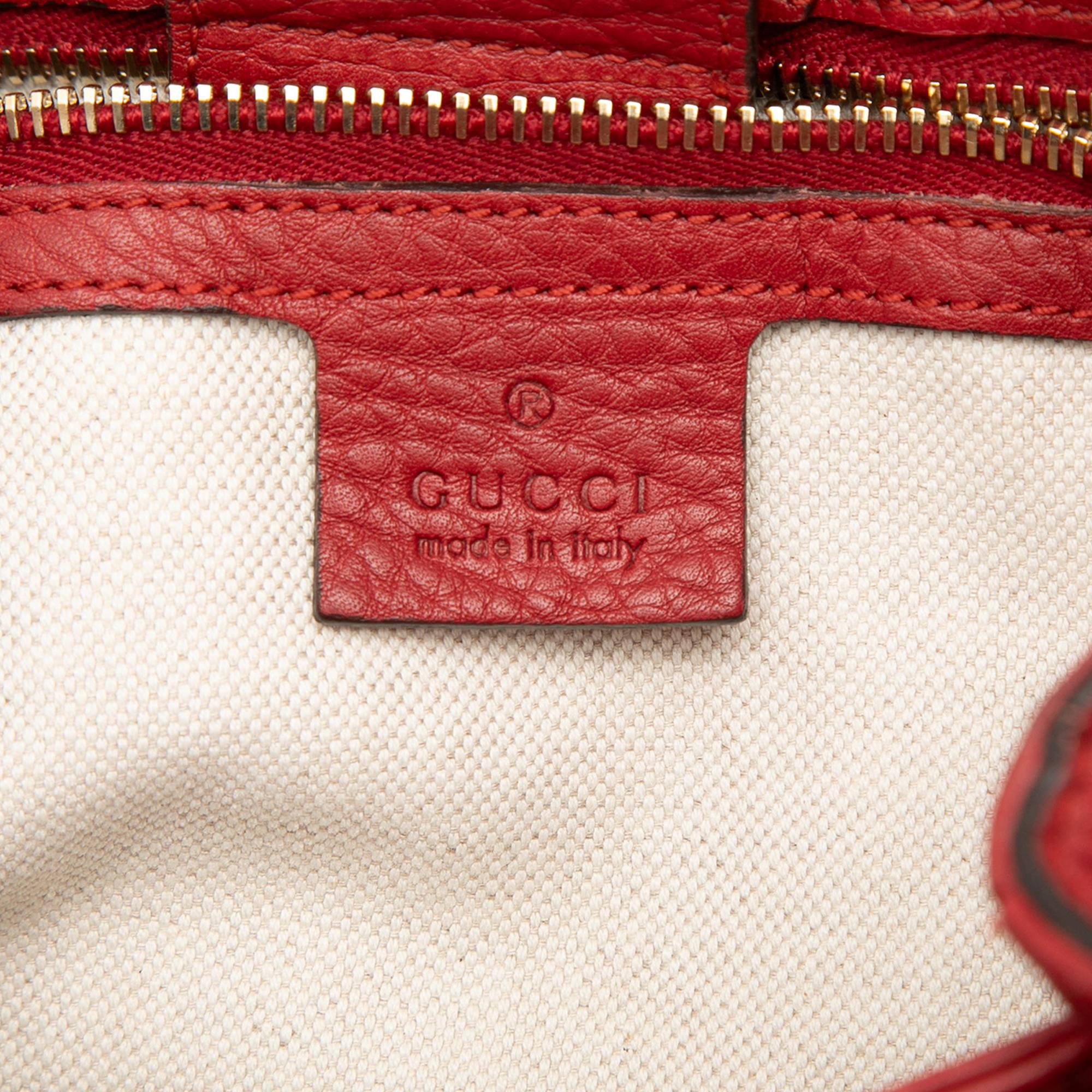 Gucci Small Calfskin Bamboo Shopper Satchel