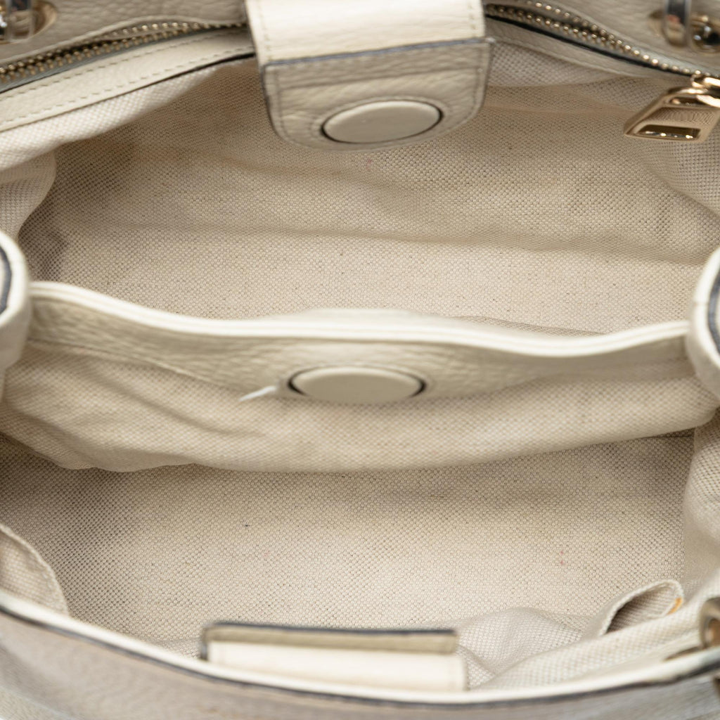 Gucci Small Calfskin Bamboo Shopper Satchel