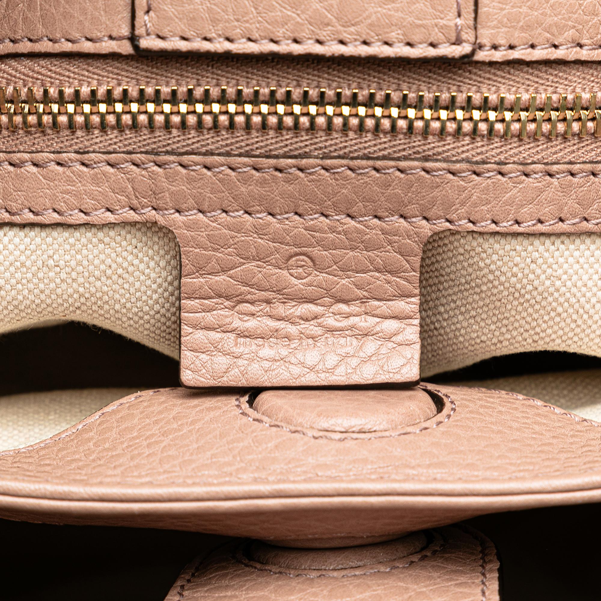 Gucci Small Calfskin Bamboo Shopper Satchel
